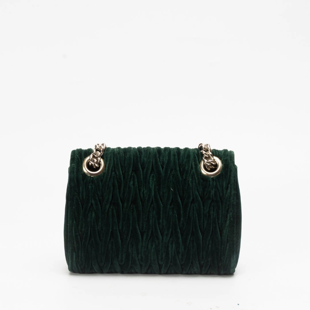 Miu Miu Velvet Matelass Small Club Shoulder Bag