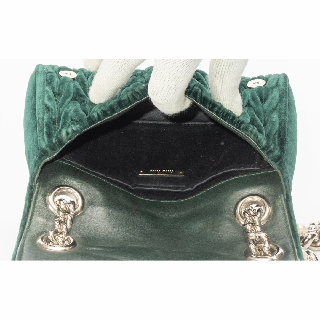 Miu Miu Velvet Matelass Small Club Shoulder Bag