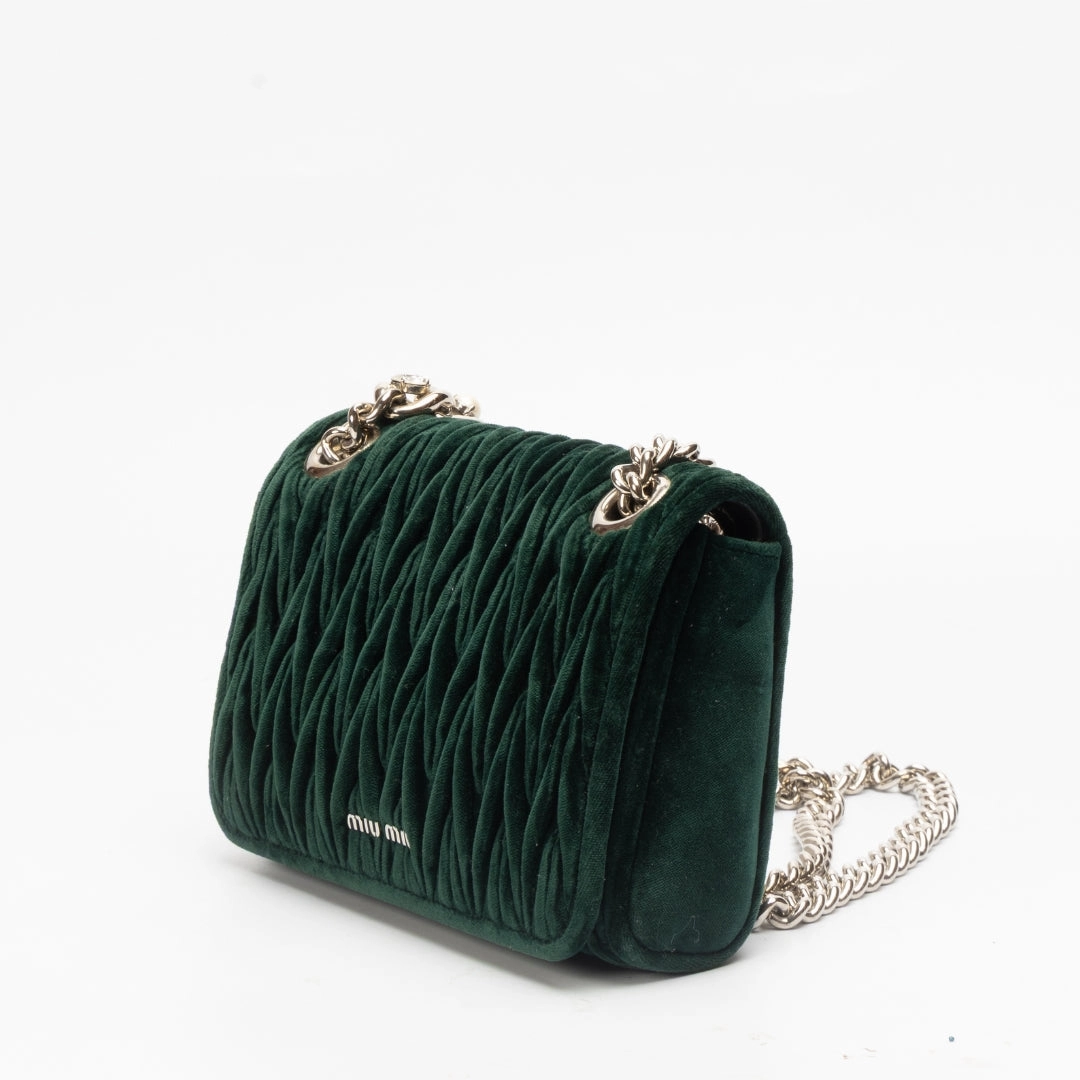 Miu Miu Velvet Matelass Small Club Shoulder Bag