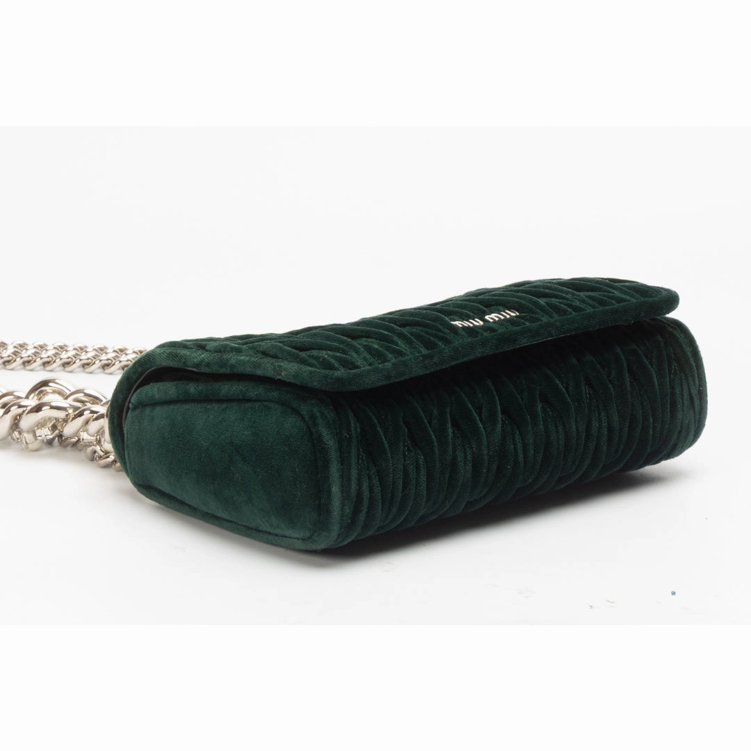 Miu Miu Velvet Matelass Small Club Shoulder Bag