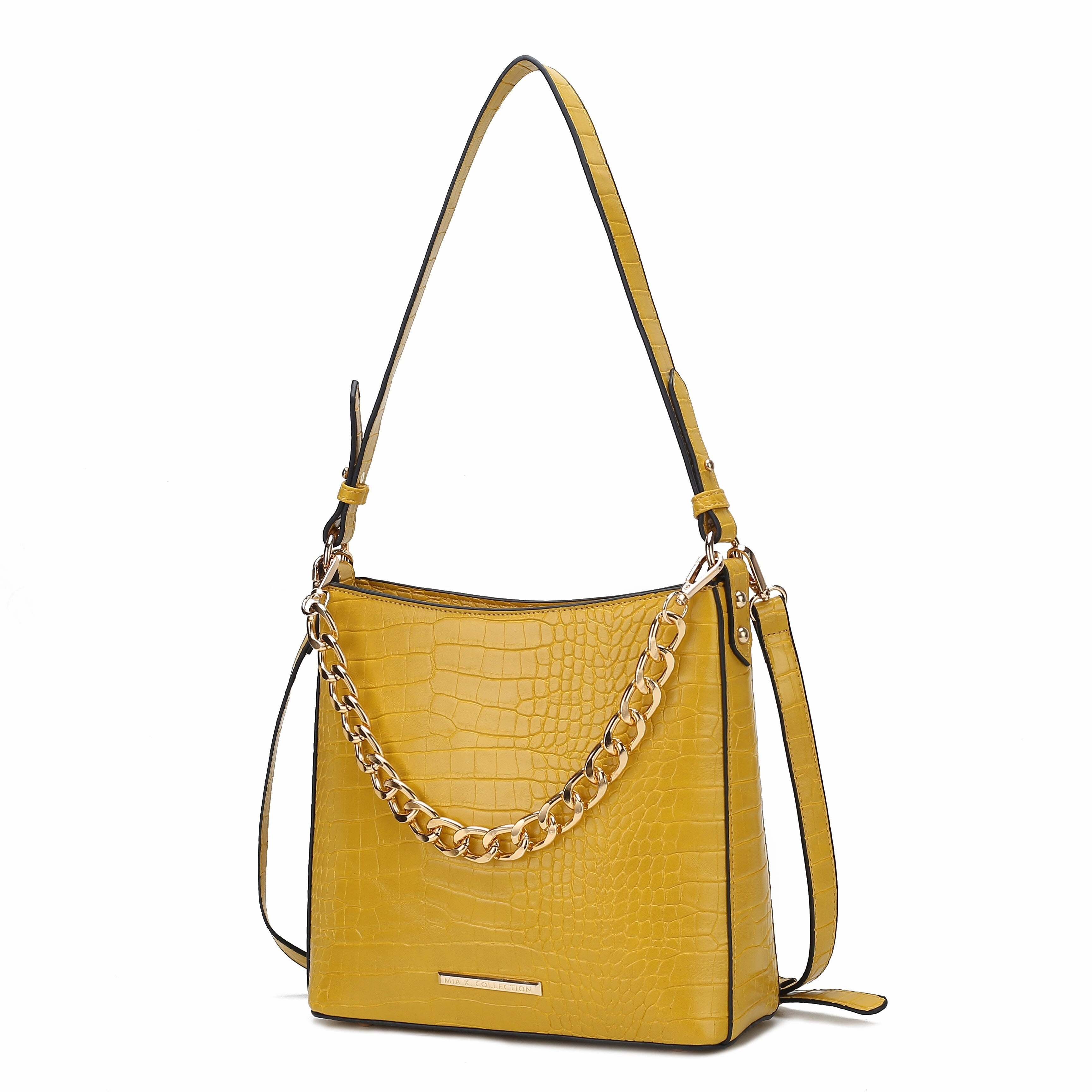 MKF Collection Bizzy Faux Crocodile-Embossed Vegan Leather Women's Shoulder Bag By Mia K.