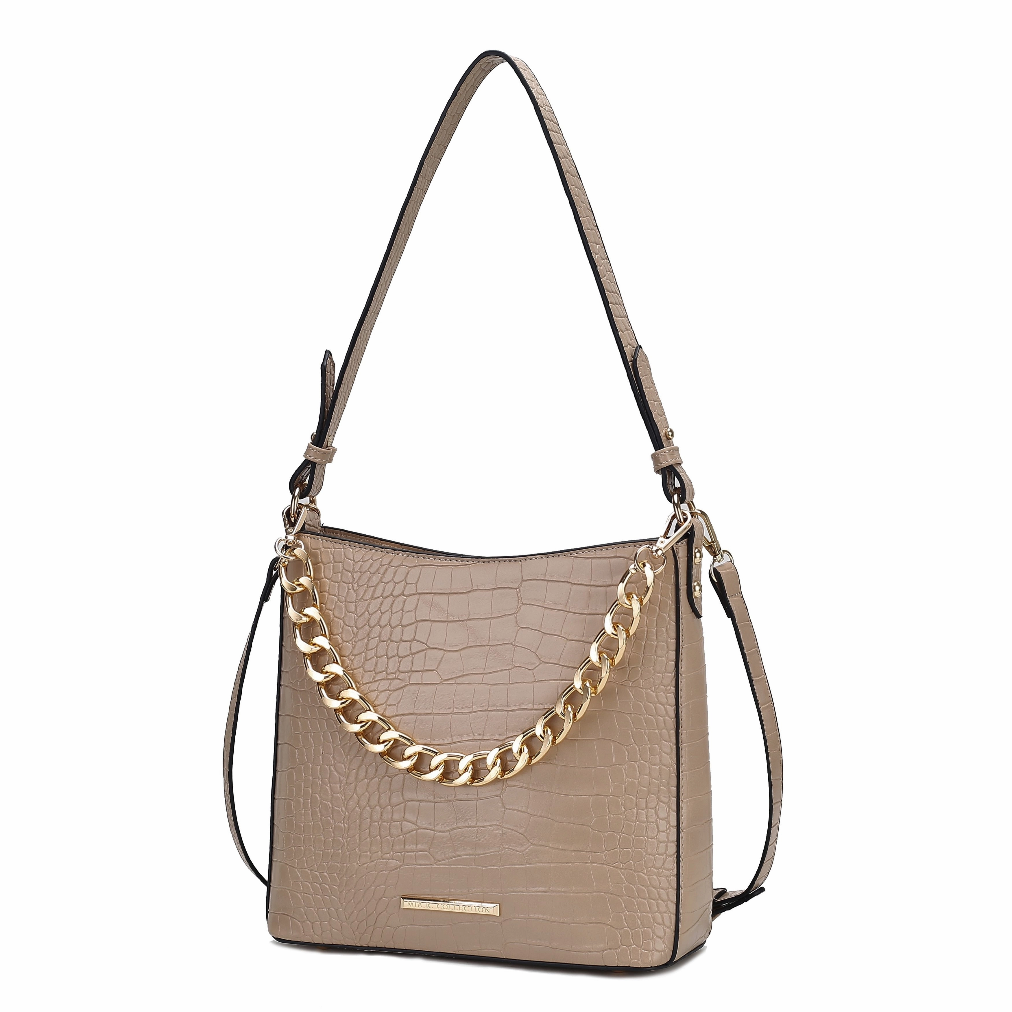 MKF Collection Bizzy Faux Crocodile-Embossed Vegan Leather Women's Shoulder Bag By Mia K.