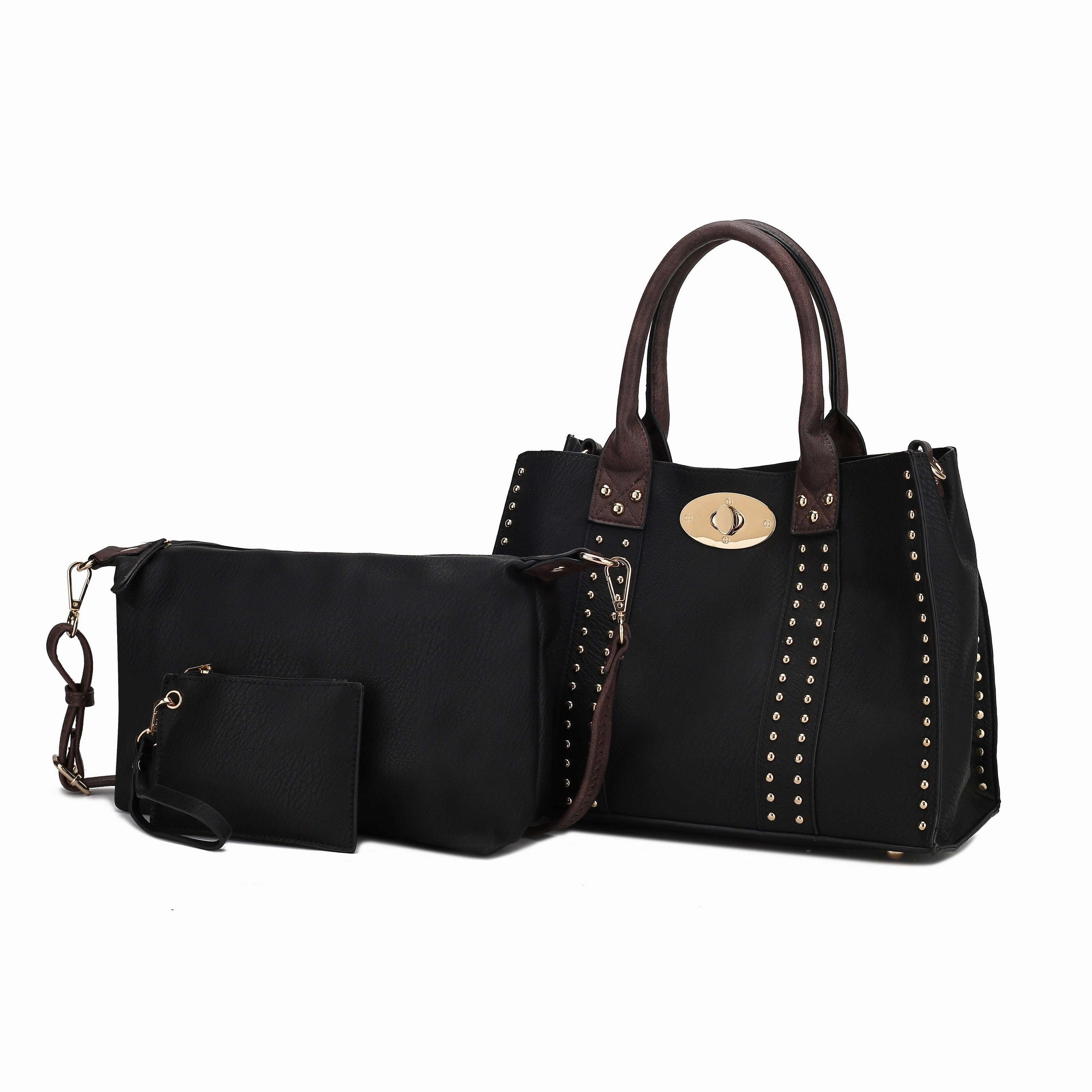 MKF Collection Elissa 3 PCS Set Satchel Handbag with Pouch & Coin Purse by Mia K.
