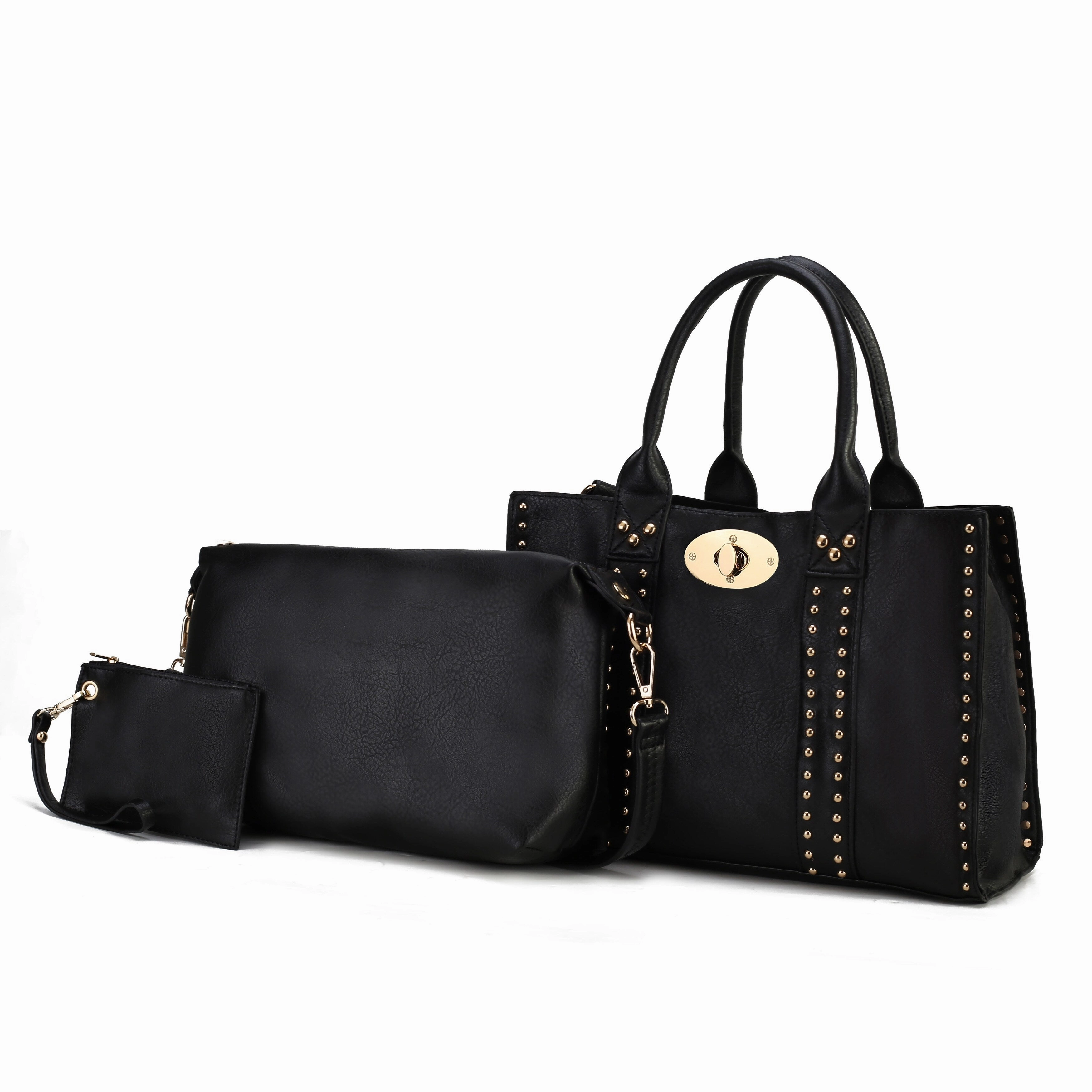 MKF Collection Elissa 3 PCS Set Satchel Handbag with Pouch & Coin Purse by Mia K.