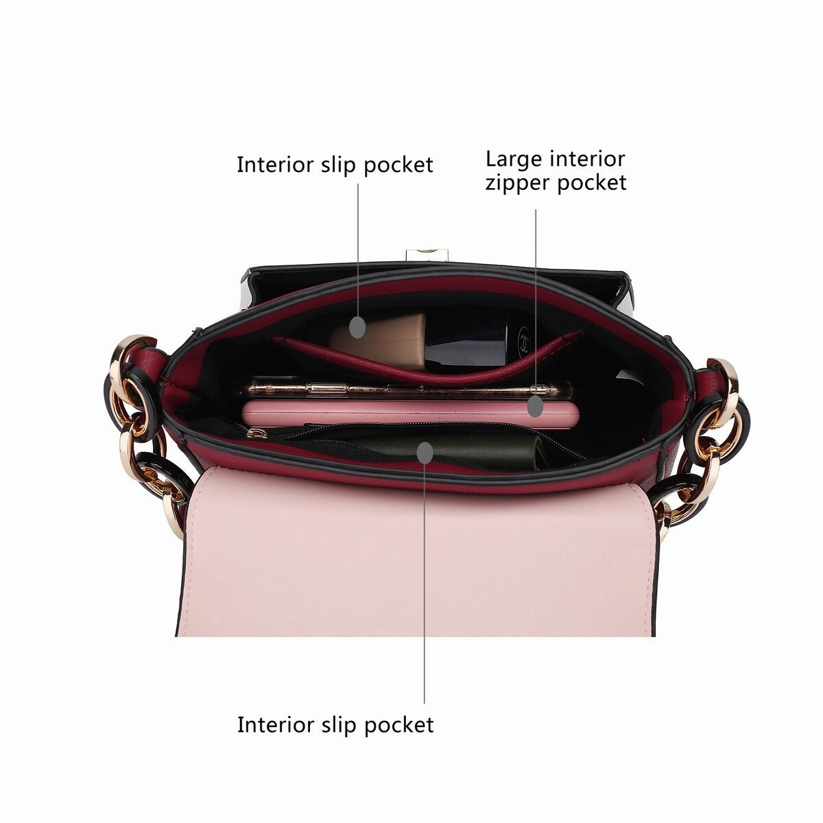 MKF Collection Fantasia Solid Crossbody Bag by Mia K.