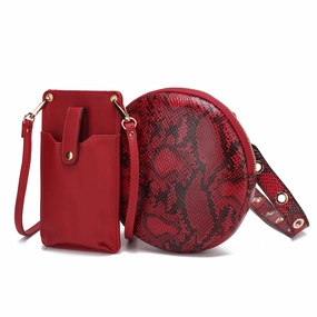 MKF Collection Hailey 2 PCS Smartphone Convertible Crossbody Bag by Mia K.
