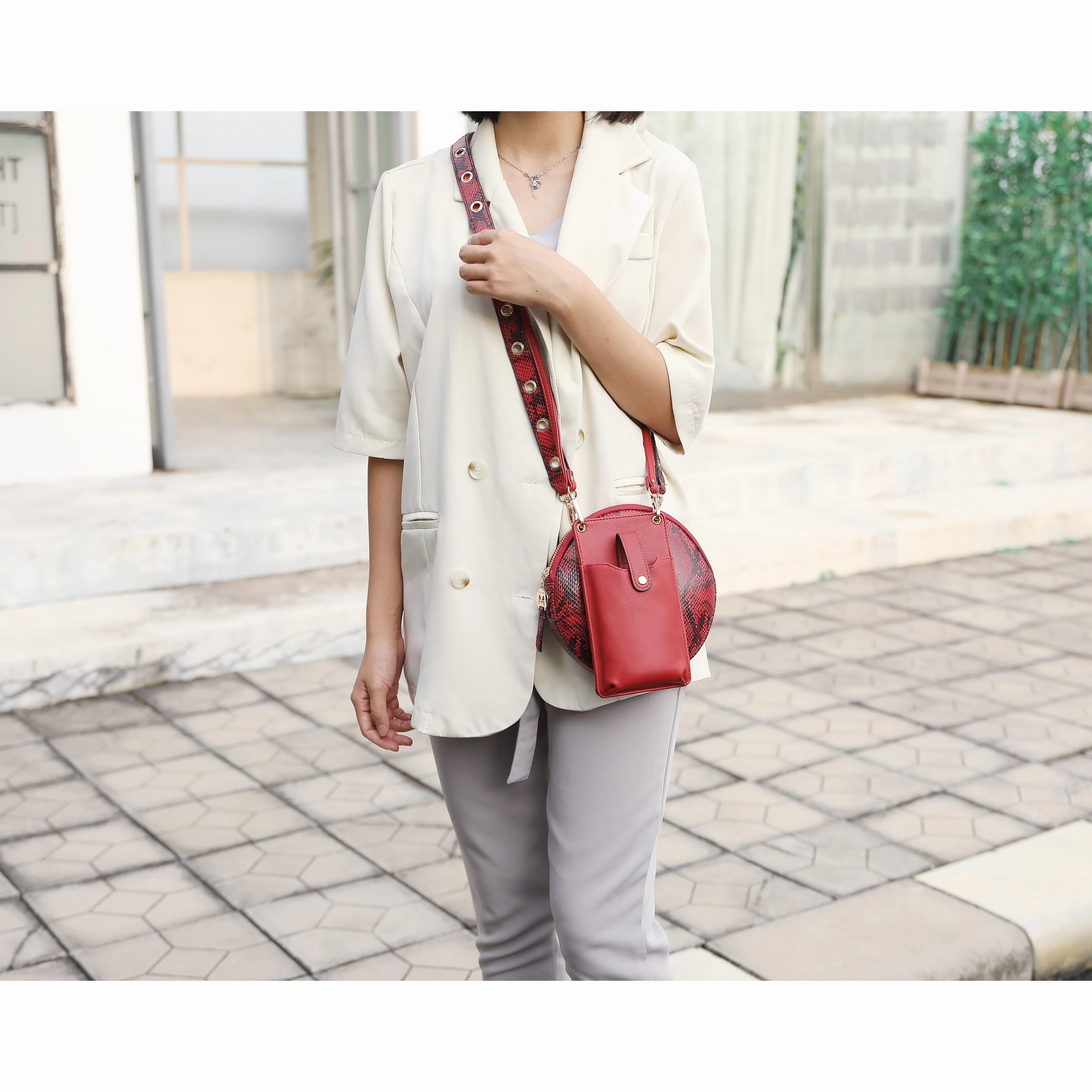 MKF Collection Hailey 2 PCS Smartphone Convertible Crossbody Bag by Mia K.
