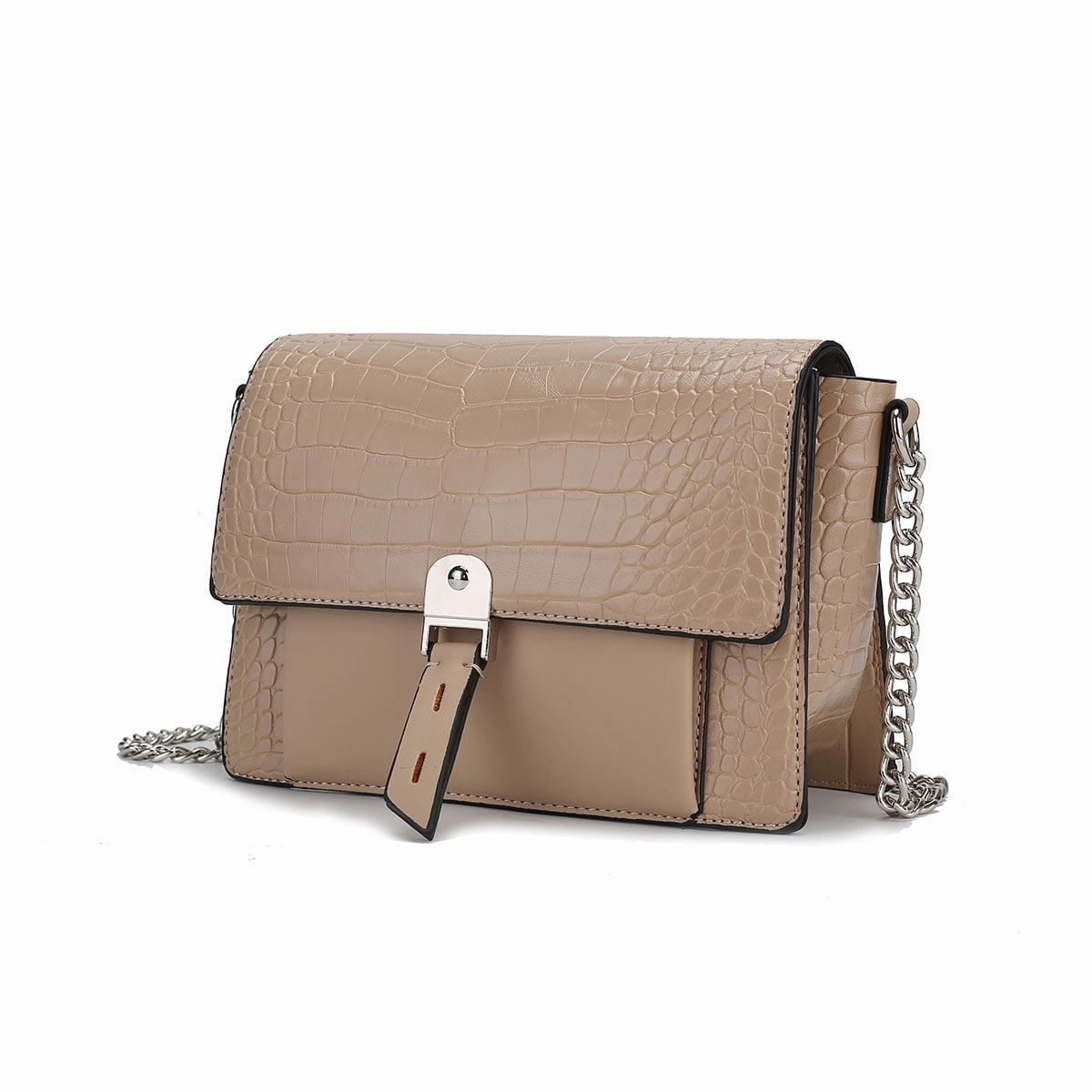 MKF Collection Hope Faux Crocodile Embossed Vegan Leather Women's Shoulder Bag by Mia K.