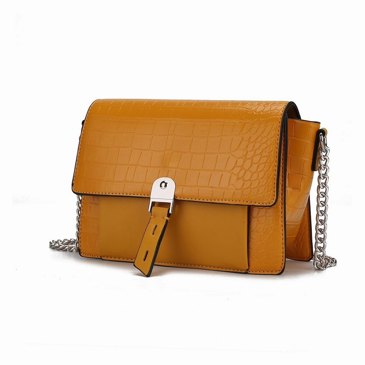 MKF Collection Hope Faux Crocodile Embossed Vegan Leather Women's Shoulder Bag by Mia K.