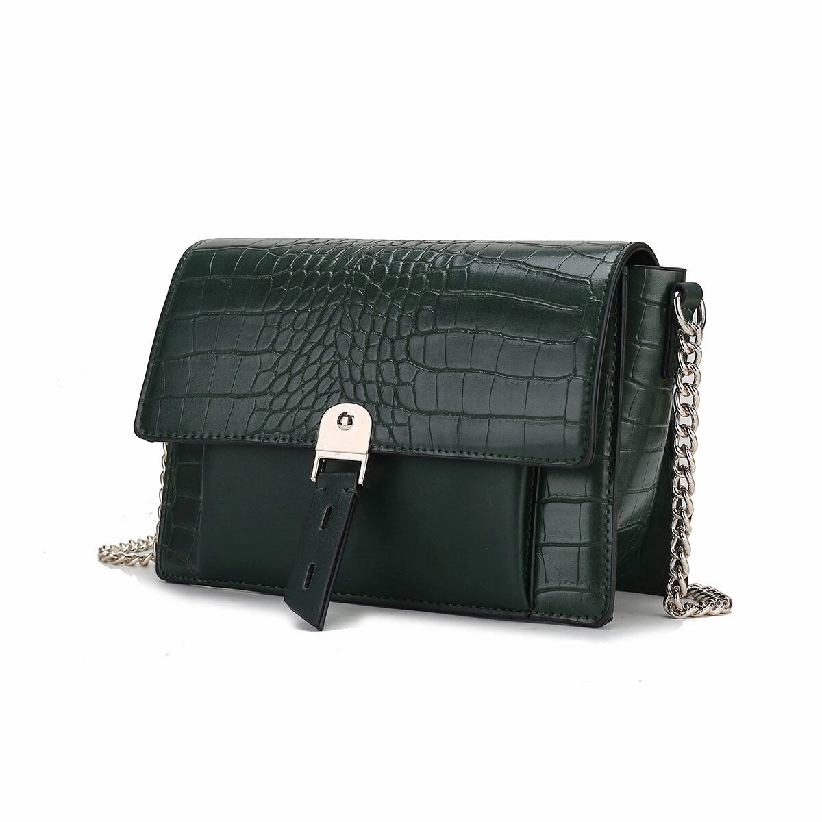 MKF Collection Hope Faux Crocodile Embossed Vegan Leather Women's Shoulder Bag by Mia K.