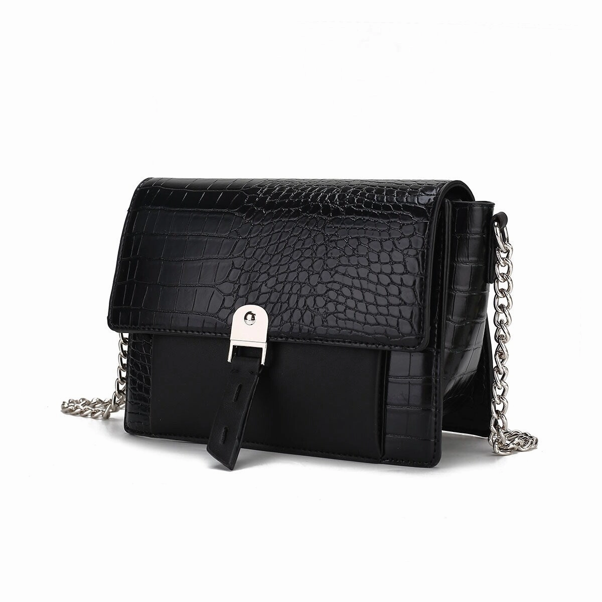 MKF Collection Hope Faux Crocodile Embossed Vegan Leather Women's Shoulder Bag by Mia K.