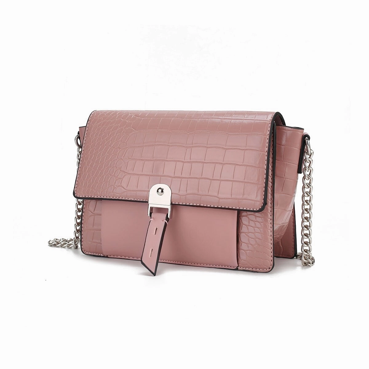 MKF Collection Hope Faux Crocodile Embossed Vegan Leather Women's Shoulder Bag by Mia K.