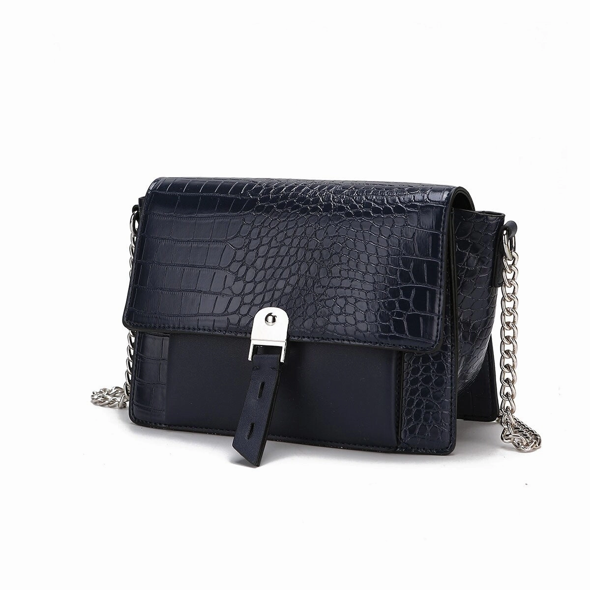 MKF Collection Hope Faux Crocodile Embossed Vegan Leather Women's Shoulder Bag by Mia K.