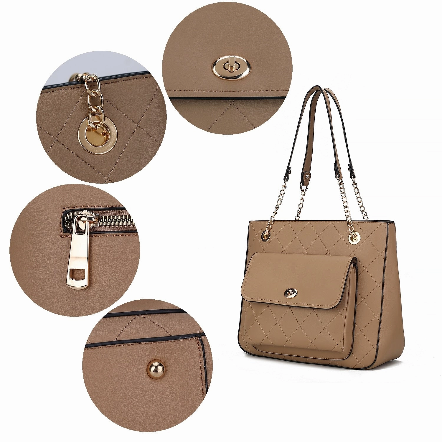 MKF Collection Jenna Shoulder Bag by Mia k and Wallet- 2 pieces