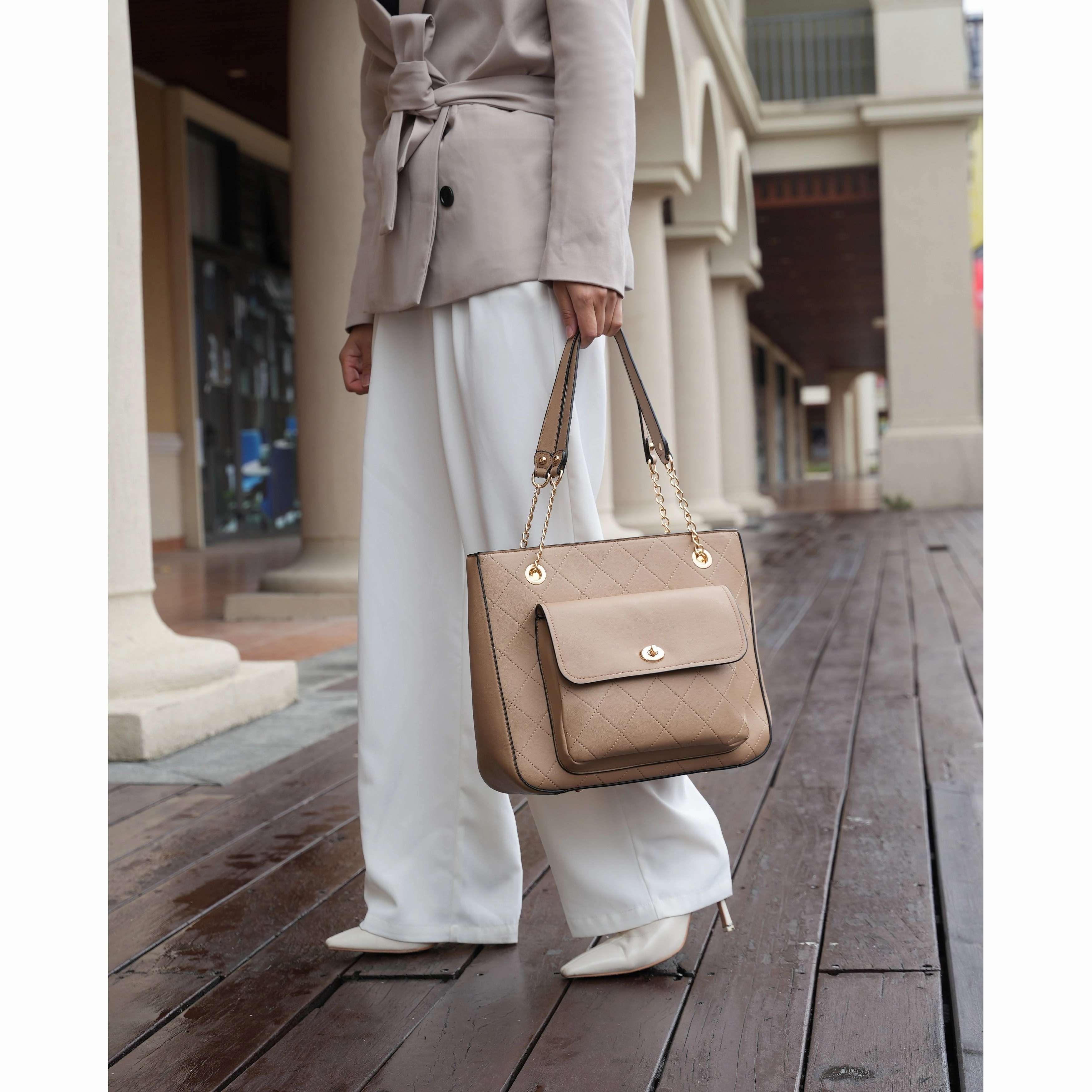 MKF Collection Jenna Shoulder Bag by Mia k and Wallet- 2 pieces