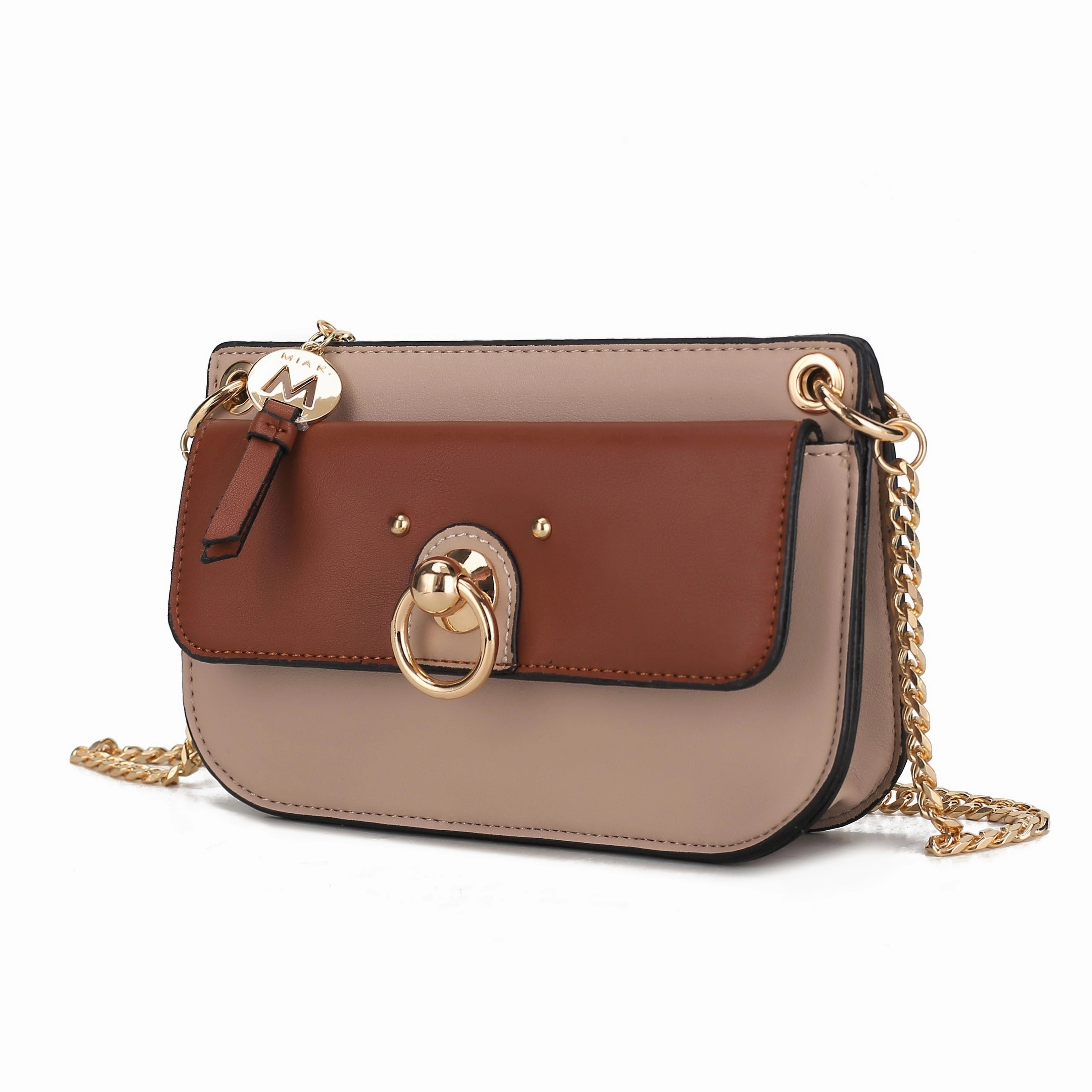 MKF Collection Jill Vegan Leather Women's Color Block Crossbody Bag by Mia K.