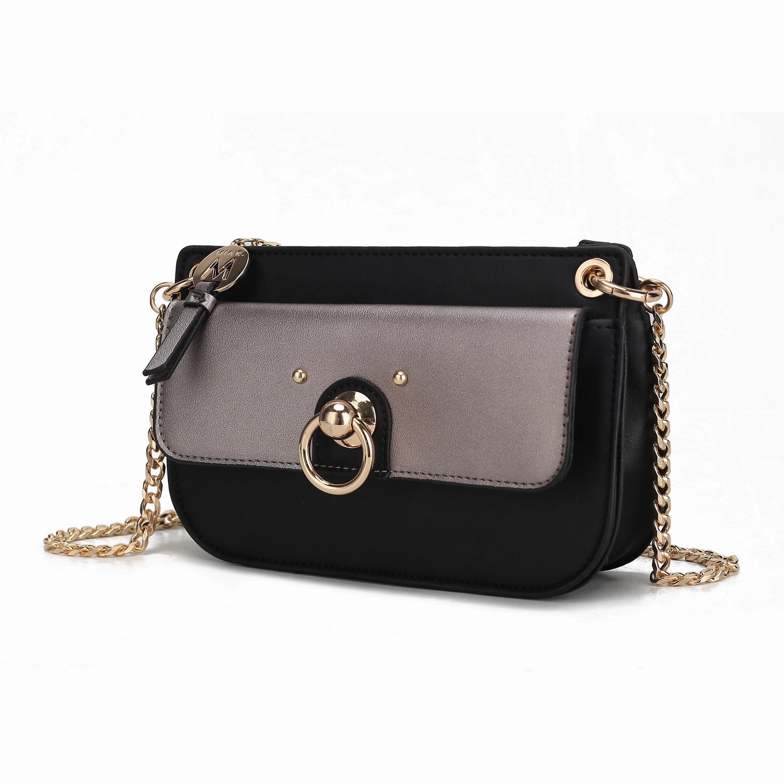 MKF Collection Jill Vegan Leather Women's Color Block Crossbody Bag by Mia K.
