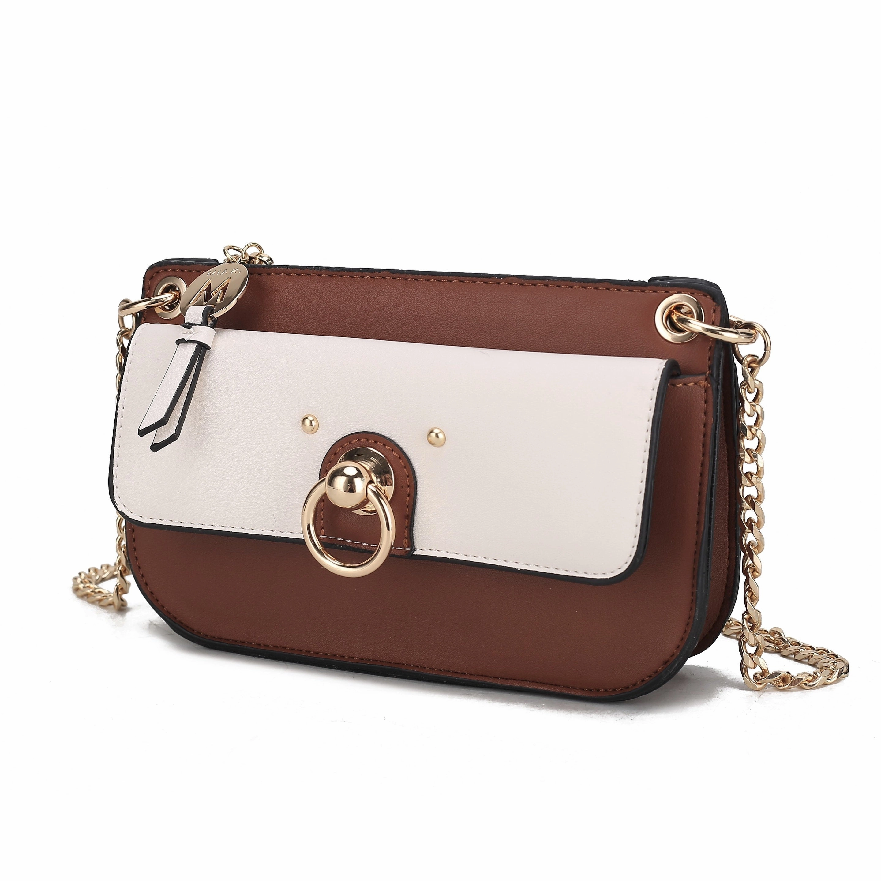 MKF Collection Jill Vegan Leather Women's Color Block Crossbody Bag by Mia K.