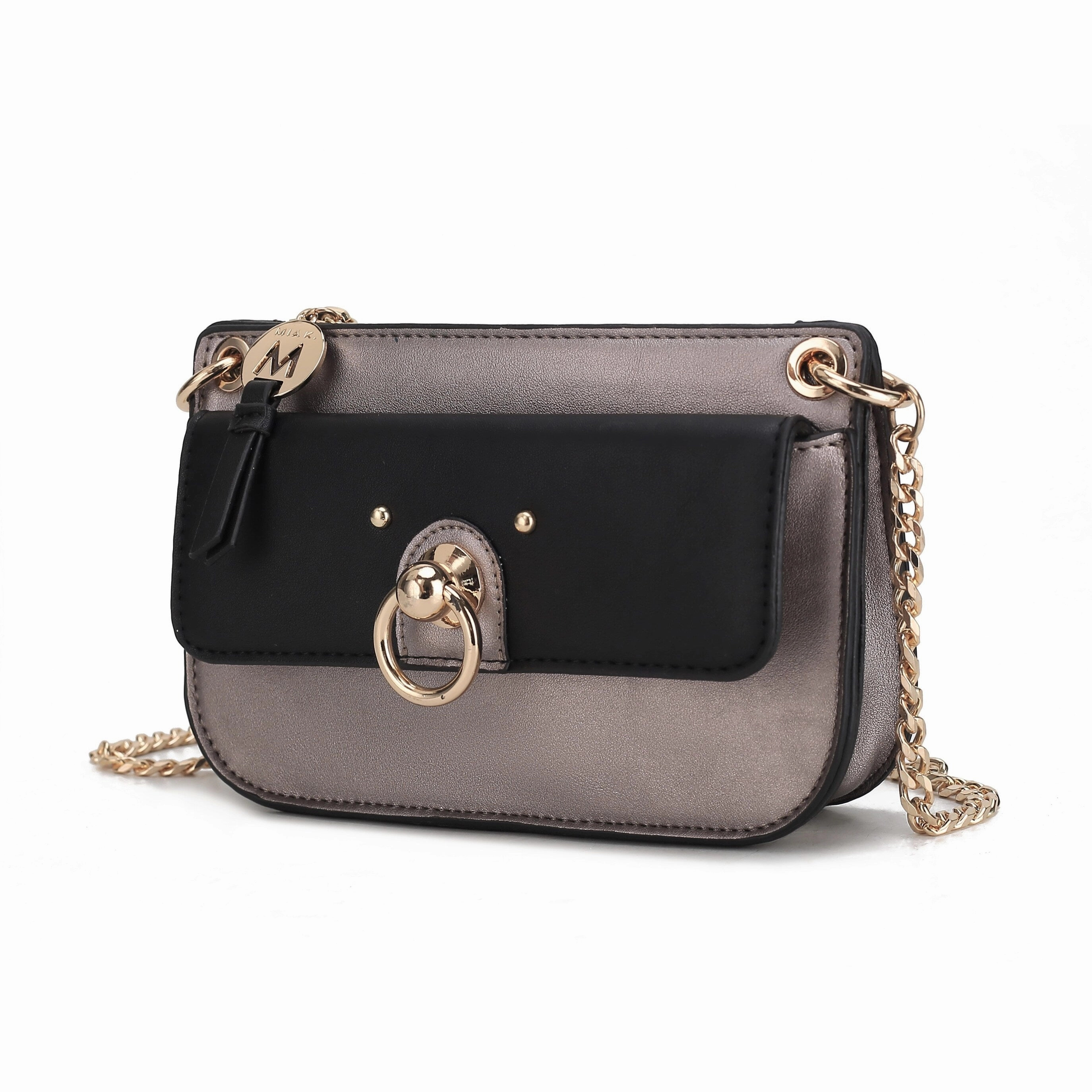 MKF Collection Jill Vegan Leather Women's Color Block Crossbody Bag by Mia K.