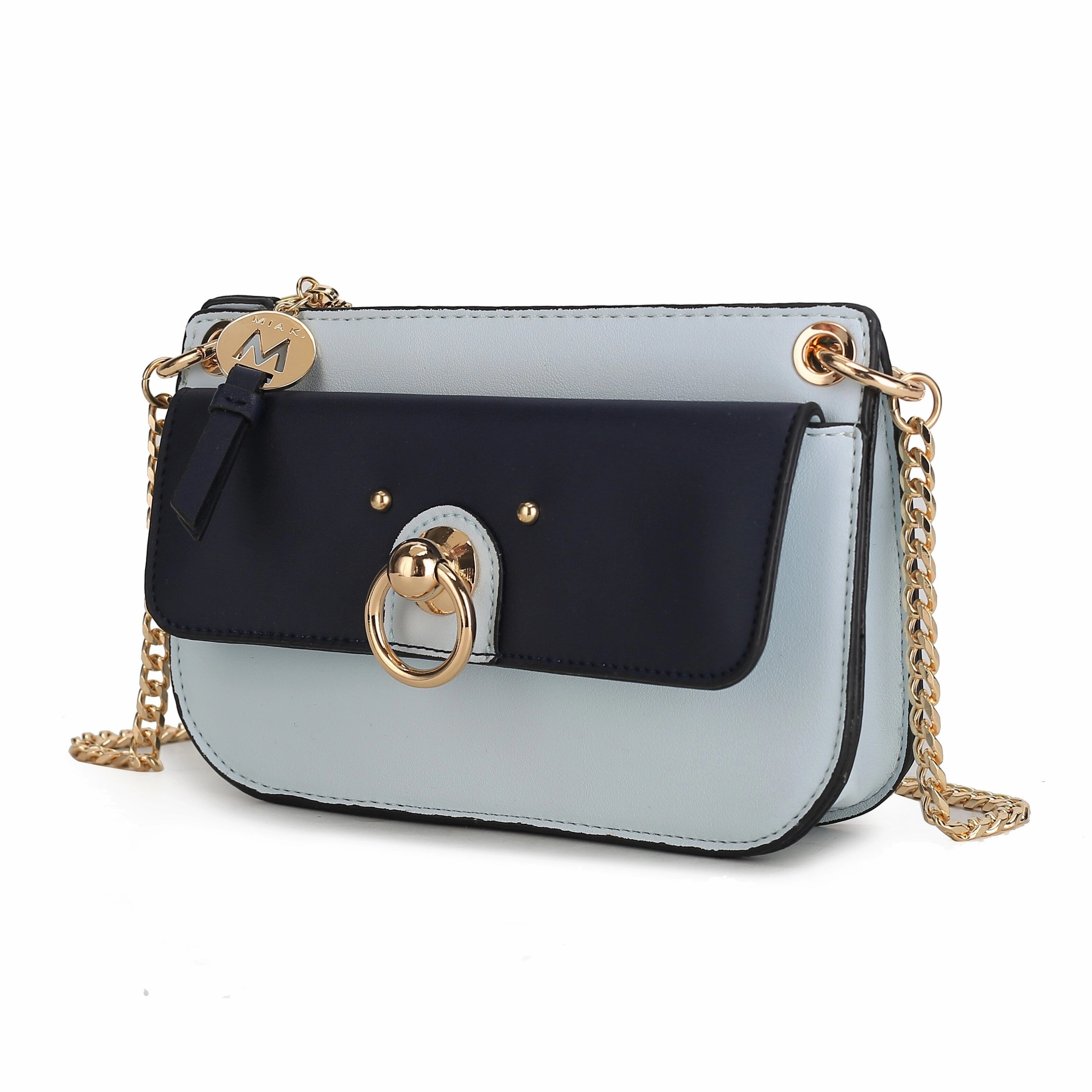 MKF Collection Jill Vegan Leather Women's Color Block Crossbody Bag by Mia K.
