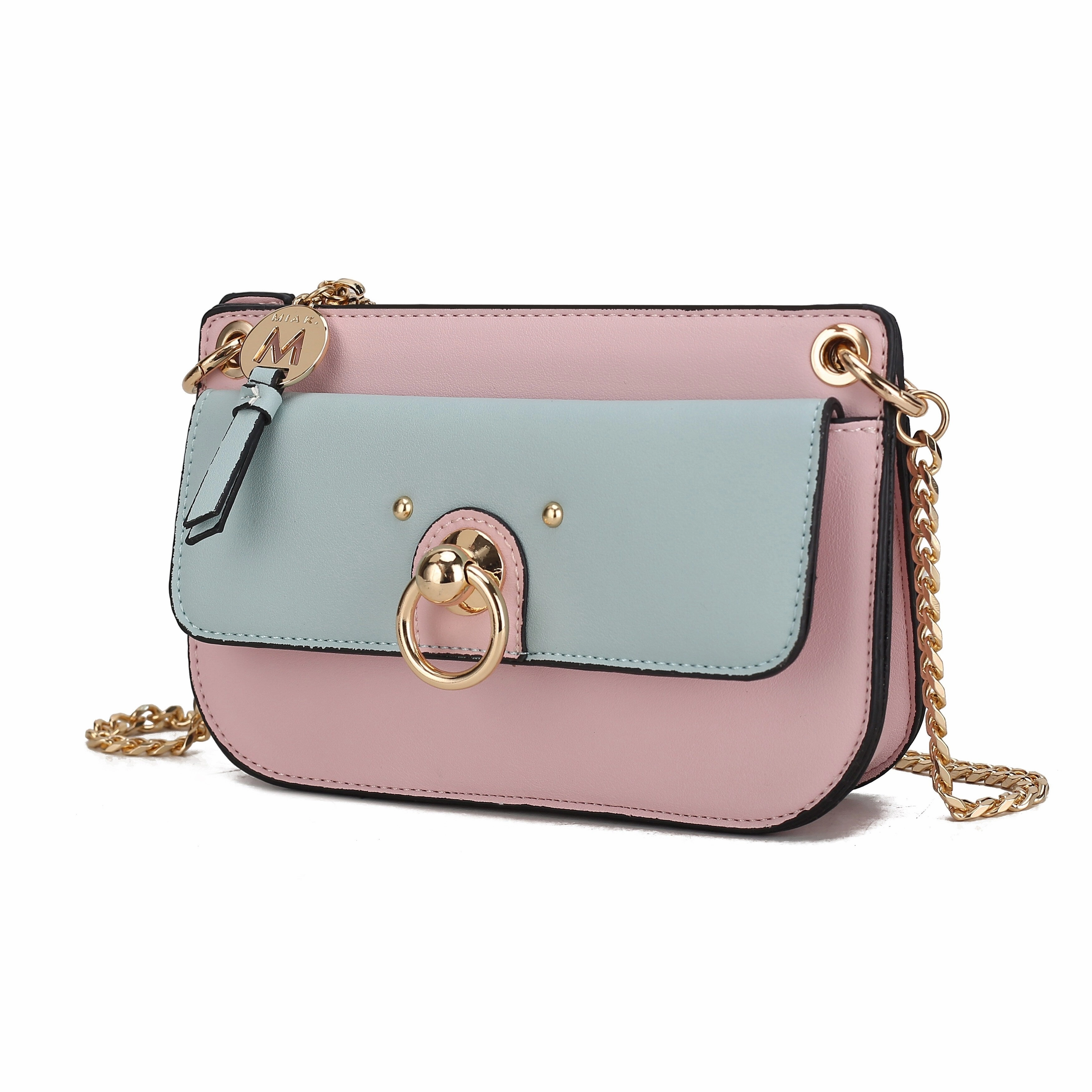 MKF Collection Jill Vegan Leather Women's Color Block Crossbody Bag by Mia K.