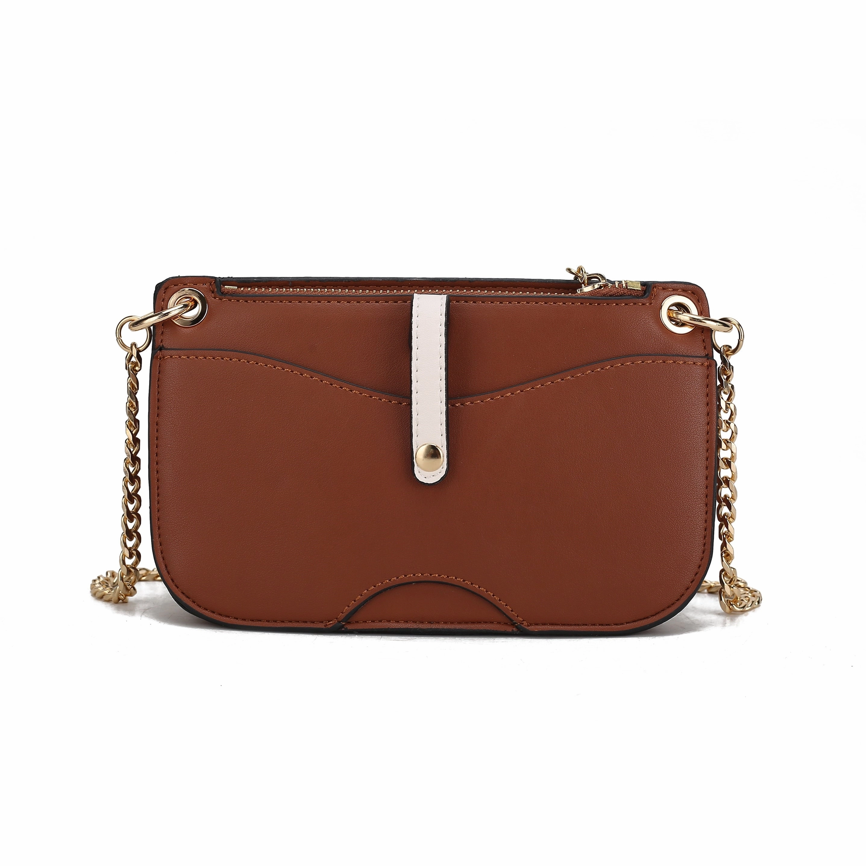 MKF Collection Jill Vegan Leather Women's Color Block Crossbody Bag by Mia K.