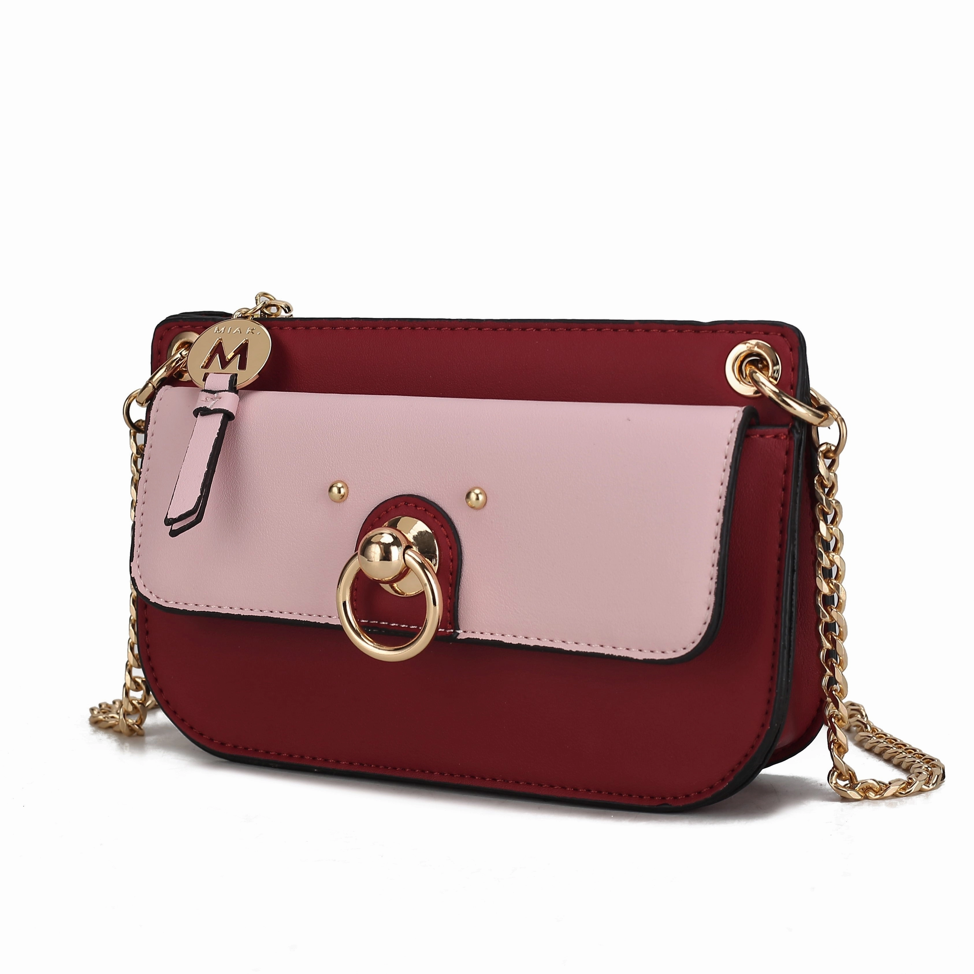 MKF Collection Jill Vegan Leather Women's Color Block Crossbody Bag by Mia K.