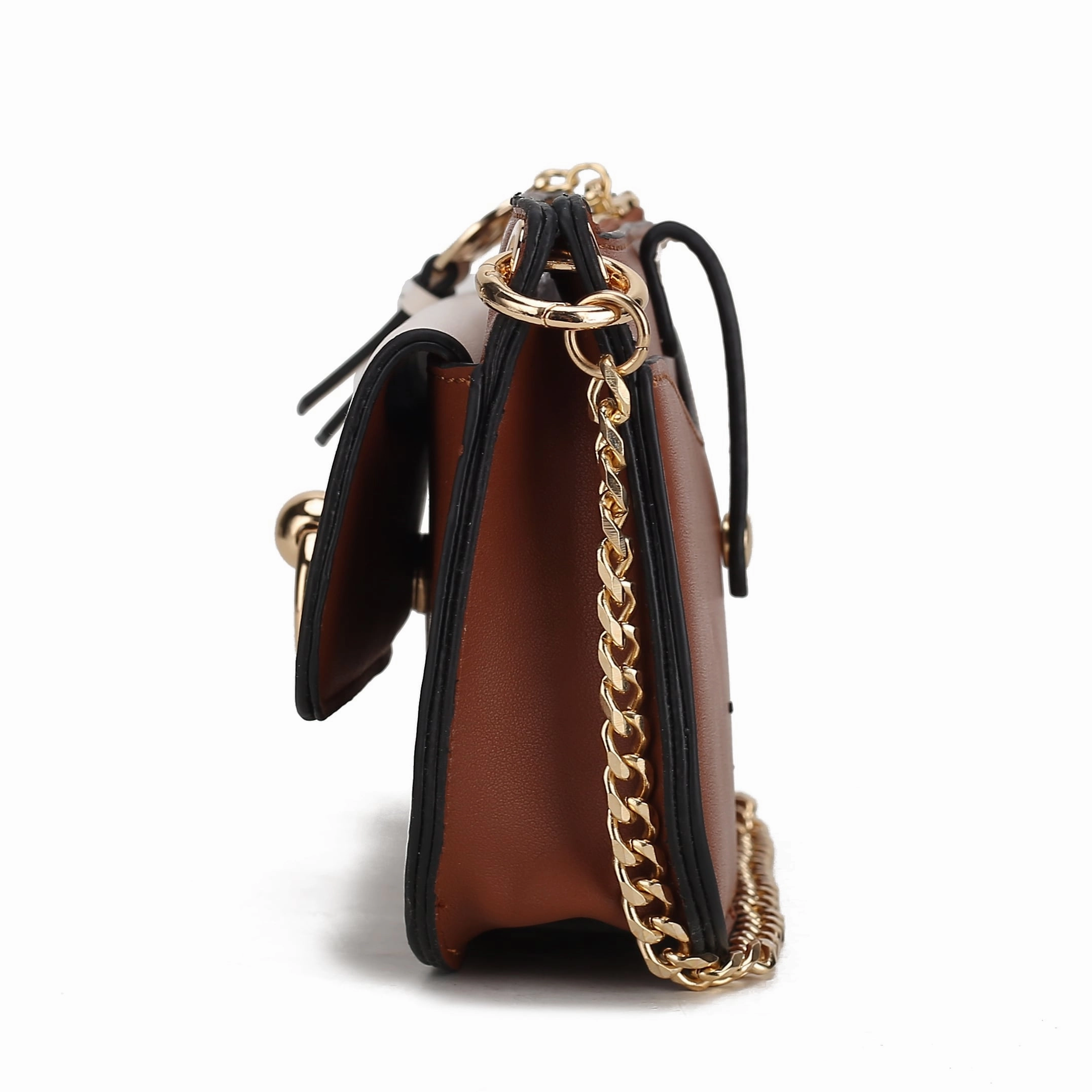 MKF Collection Jill Vegan Leather Women's Color Block Crossbody Bag by Mia K.