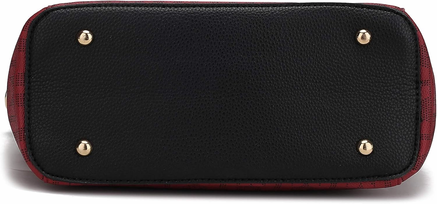 MKF Collection Shoulder Bag for Women, PU Leather Pocketbook Top-Handle Crossbody Purse Tote Satchel Handbag