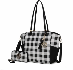 MKF Collection Shoulder Bag for Women, Vegan Leather Top-Handle Crossbody Purse Tote Satchel Handbag