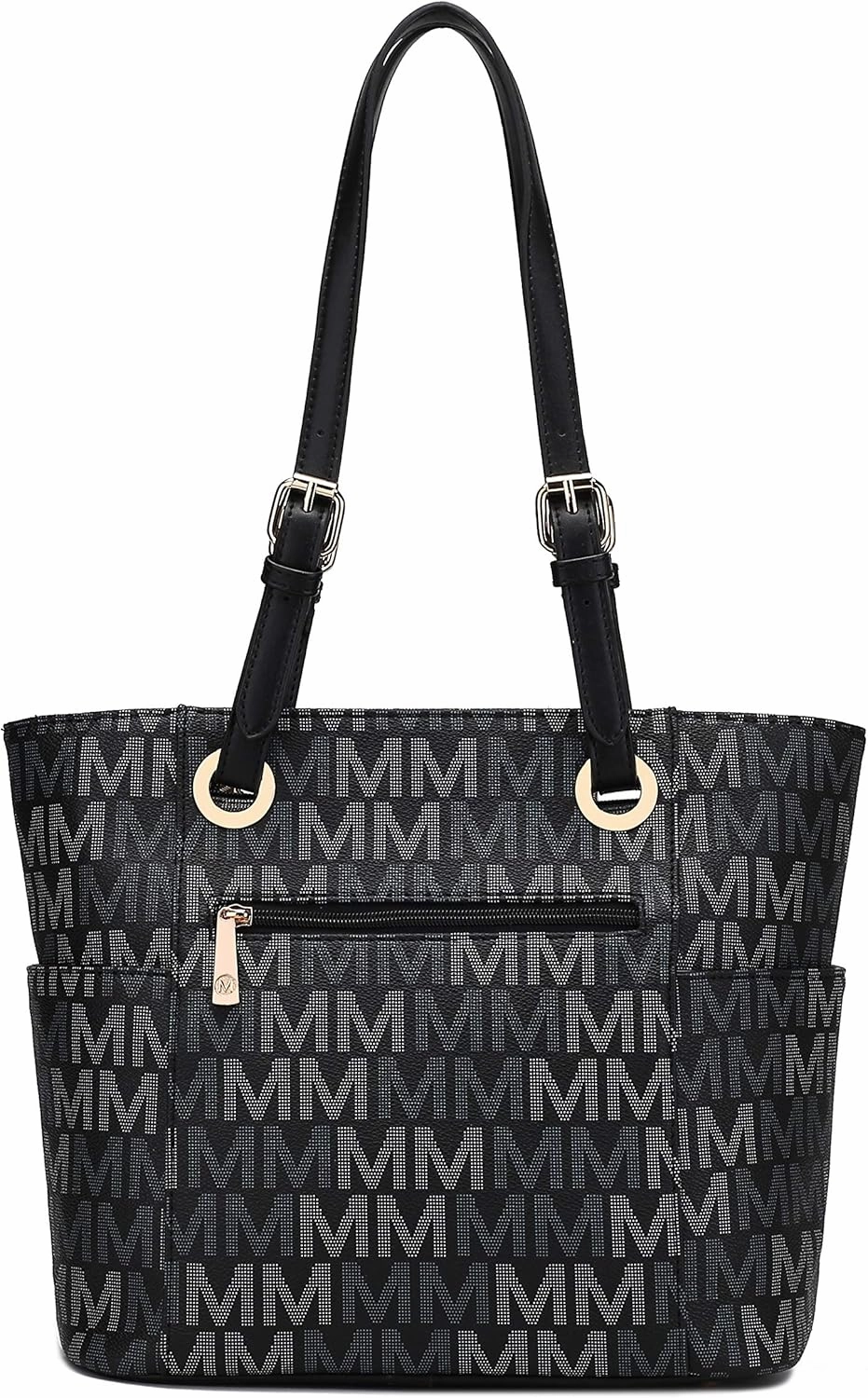 MKF Collection Tote Bag for Women, Signature Vegan Leather Pocketbook Shoulder bag Top-Handle Purse Tote Handbag