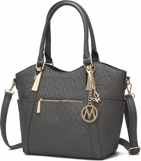 MKF Collection Tote Satchel Handbag for Women: PU Leather Shoulder Bag C Top-Handle Purse, Ladies Pocketbook By Mia K