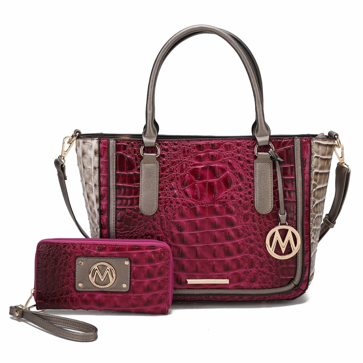 Mkfcollection Bonnie Shoulder Bag And Set Vegan Leather Designer Handbag