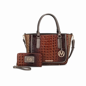Mkfcollection Bonnie Shoulder Bag And Set Vegan Leather Designer Handbag