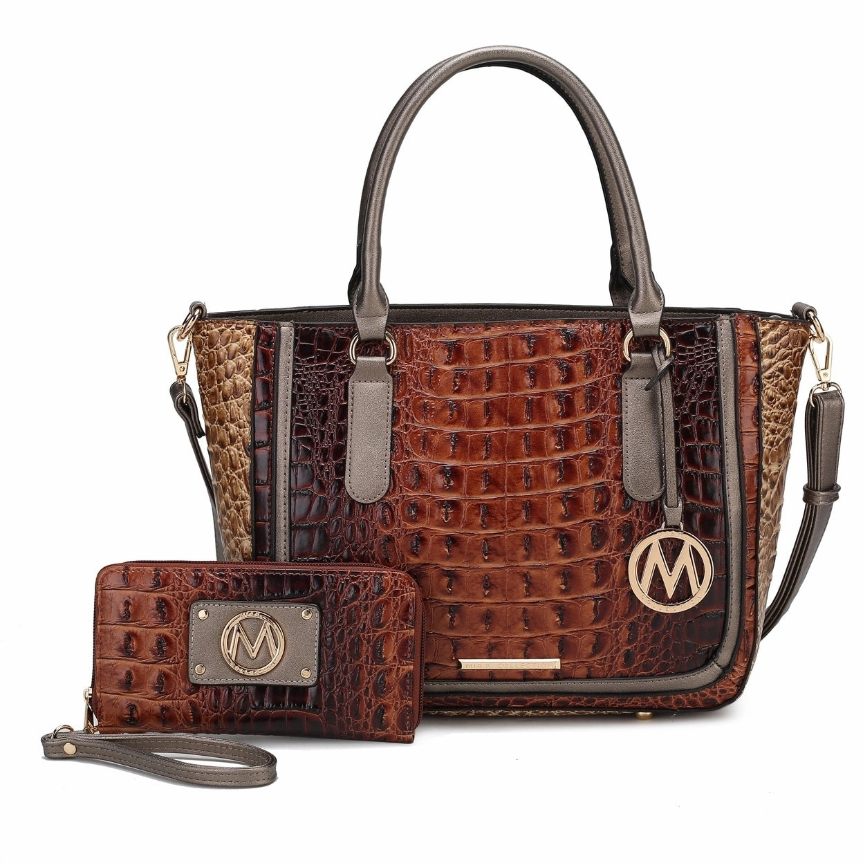 Mkfcollection Bonnie Shoulder Bag And Set Vegan Leather Designer Handbag