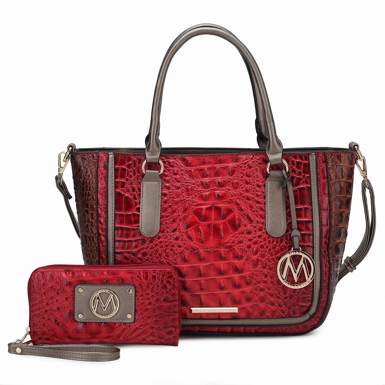 Mkfcollection Bonnie Shoulder Bag And Set Vegan Leather Designer Handbag