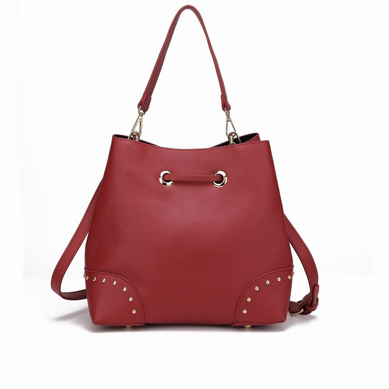 Mkfcollection Callie Bucket Bag And Wallet Set Vegan Leather Designer Handbag