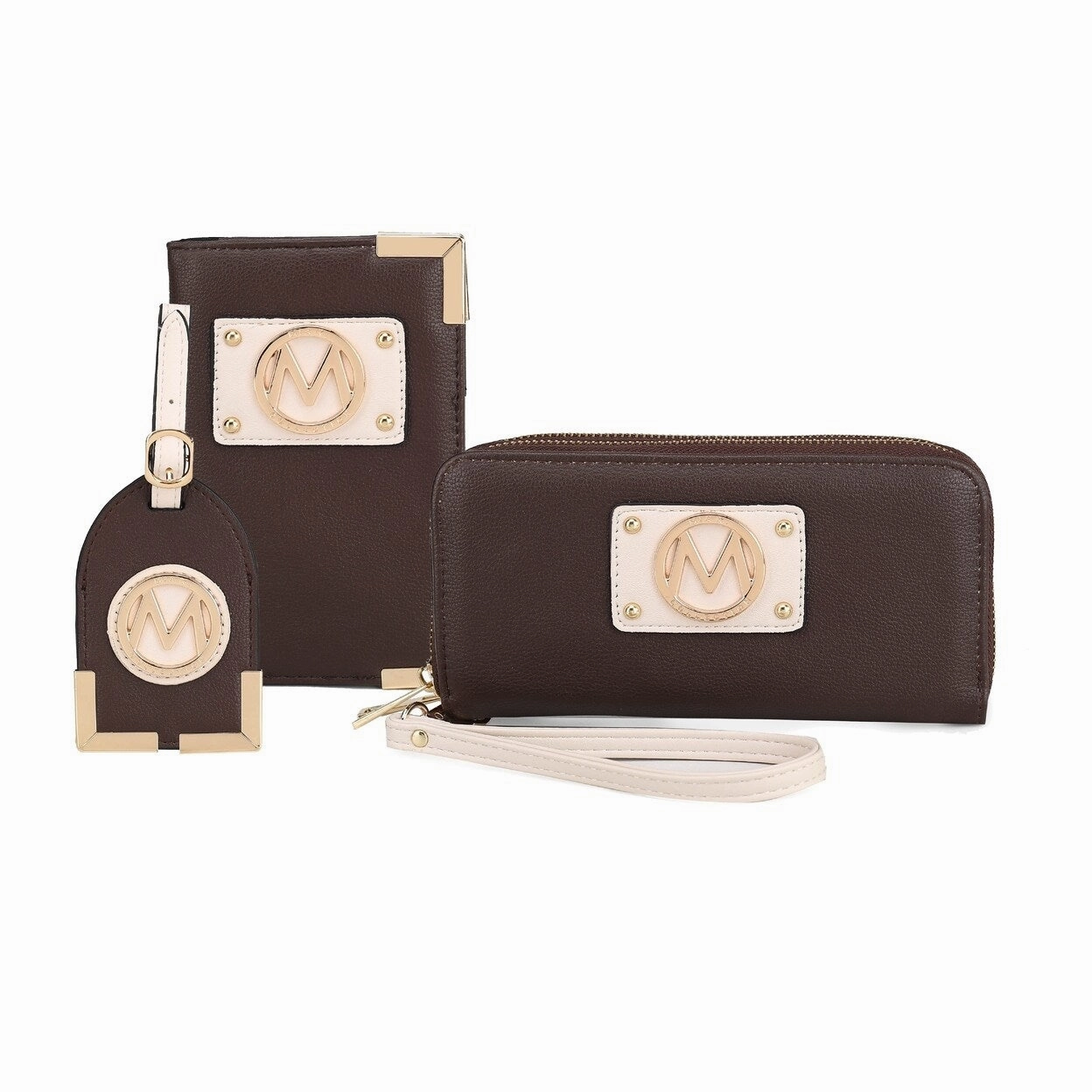 Mkfcollection Darla Wallet And Travel Set Vegan Leather Designer Handbag