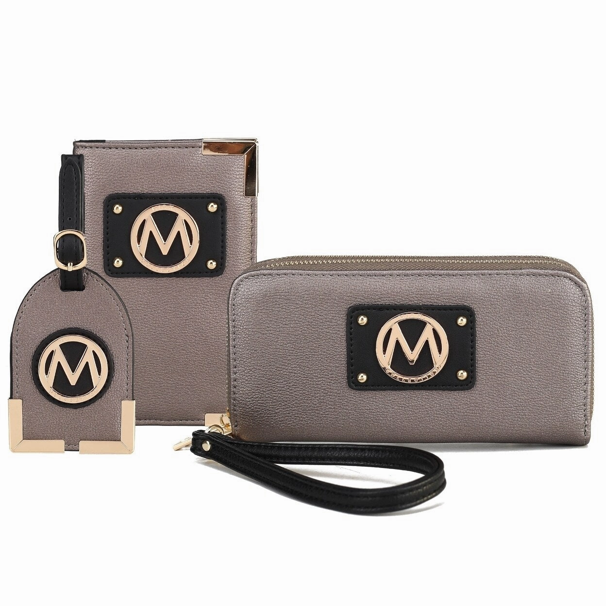 Mkfcollection Darla Wallet And Travel Set Vegan Leather Designer Handbag