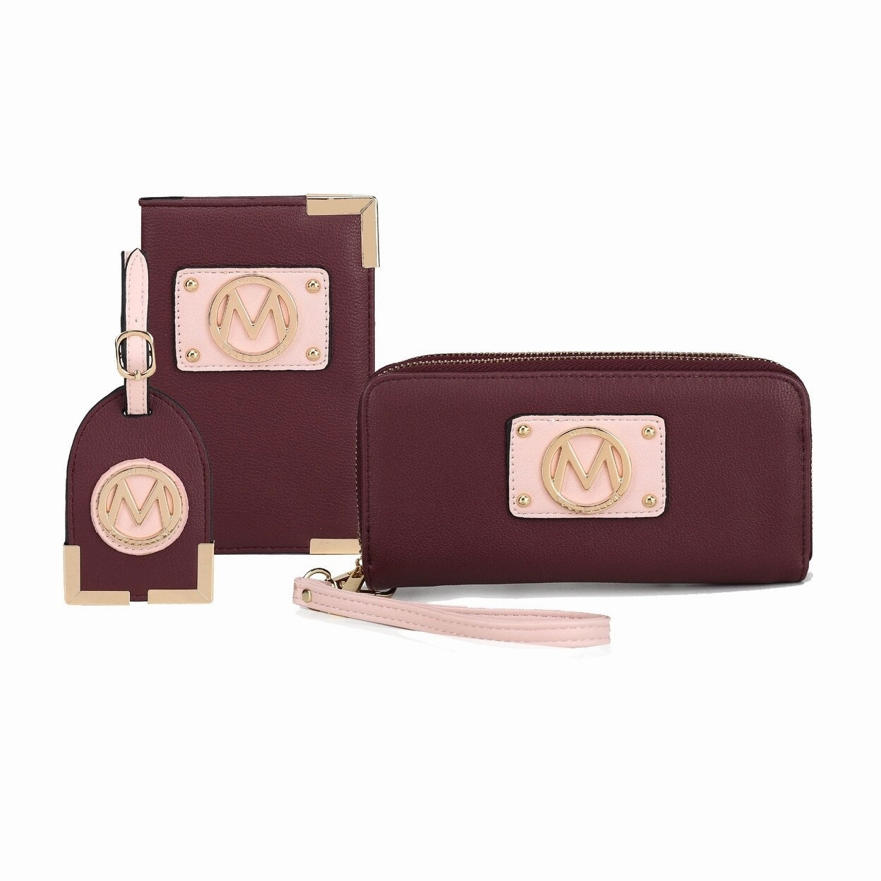 Mkfcollection Darla Wallet And Travel Set Vegan Leather Designer Handbag