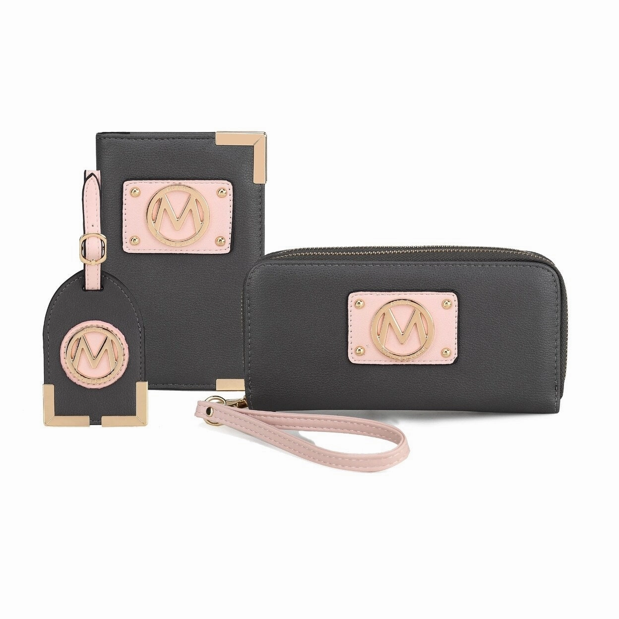 Mkfcollection Darla Wallet And Travel Set Vegan Leather Designer Handbag