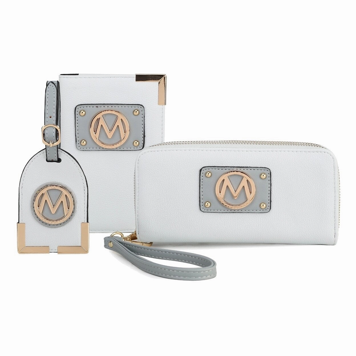 Mkfcollection Darla Wallet And Travel Set Vegan Leather Designer Handbag