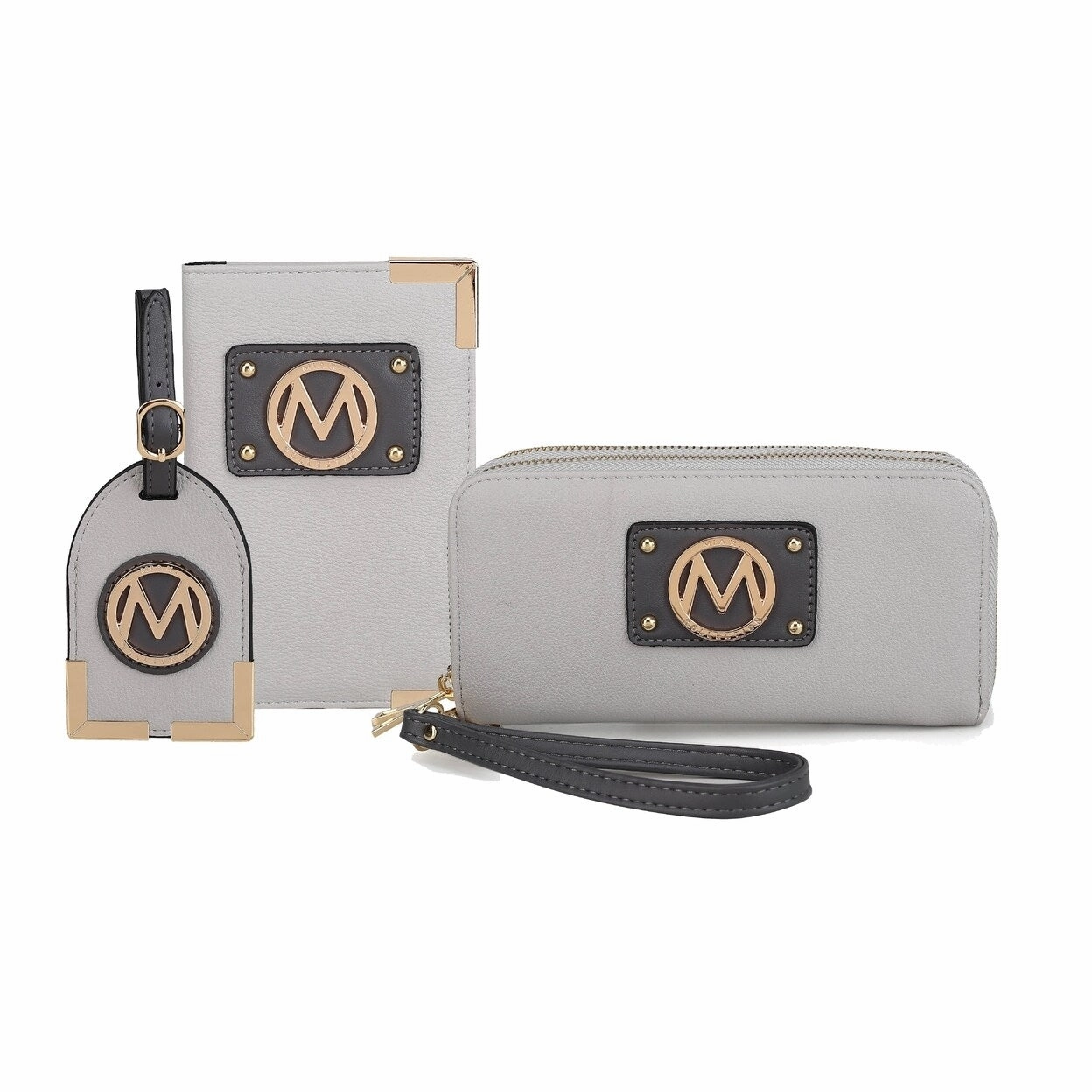 Mkfcollection Darla Wallet And Travel Set Vegan Leather Designer Handbag