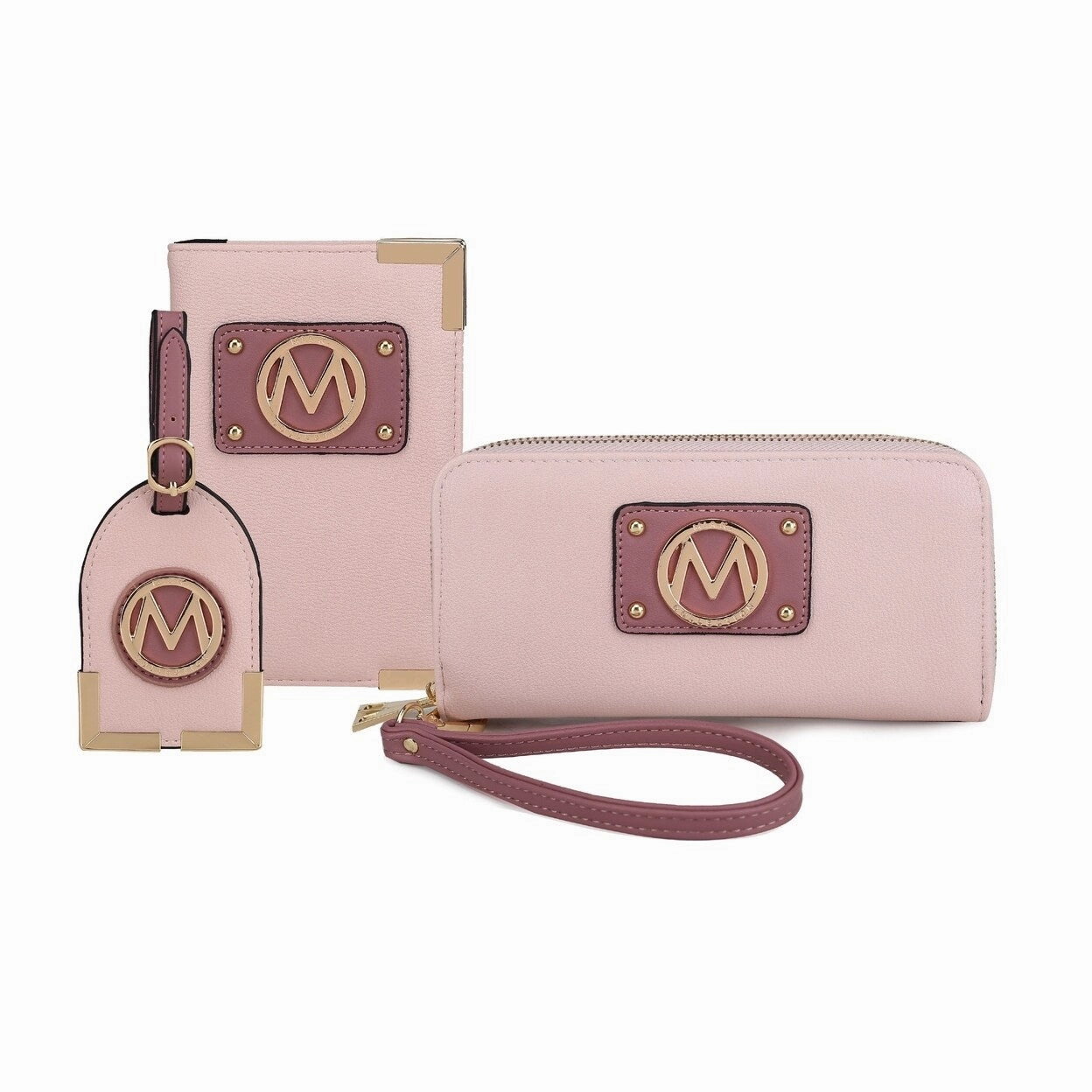 Mkfcollection Darla Wallet And Travel Set Vegan Leather Designer Handbag
