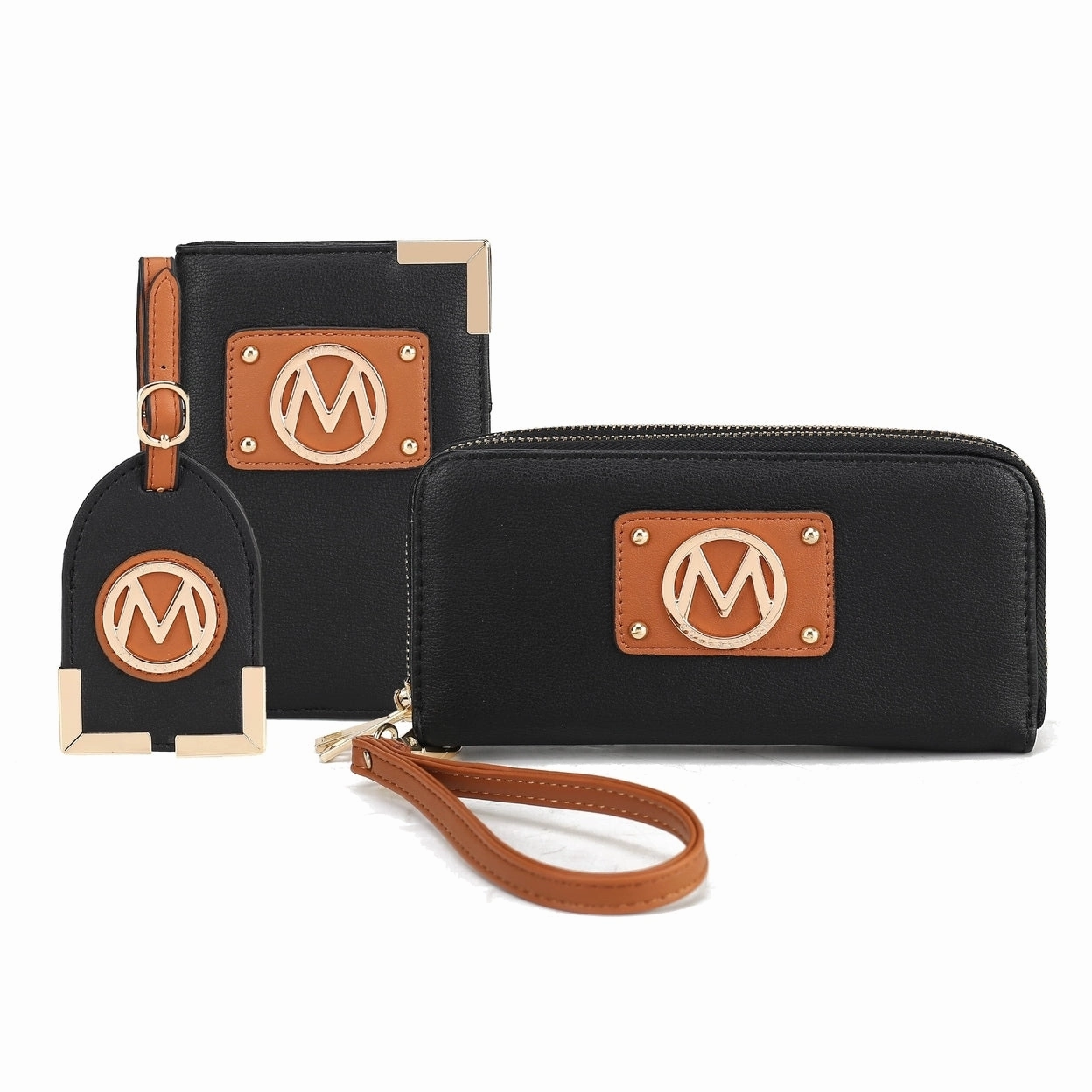 Mkfcollection Darla Wallet And Travel Set Vegan Leather Designer Handbag