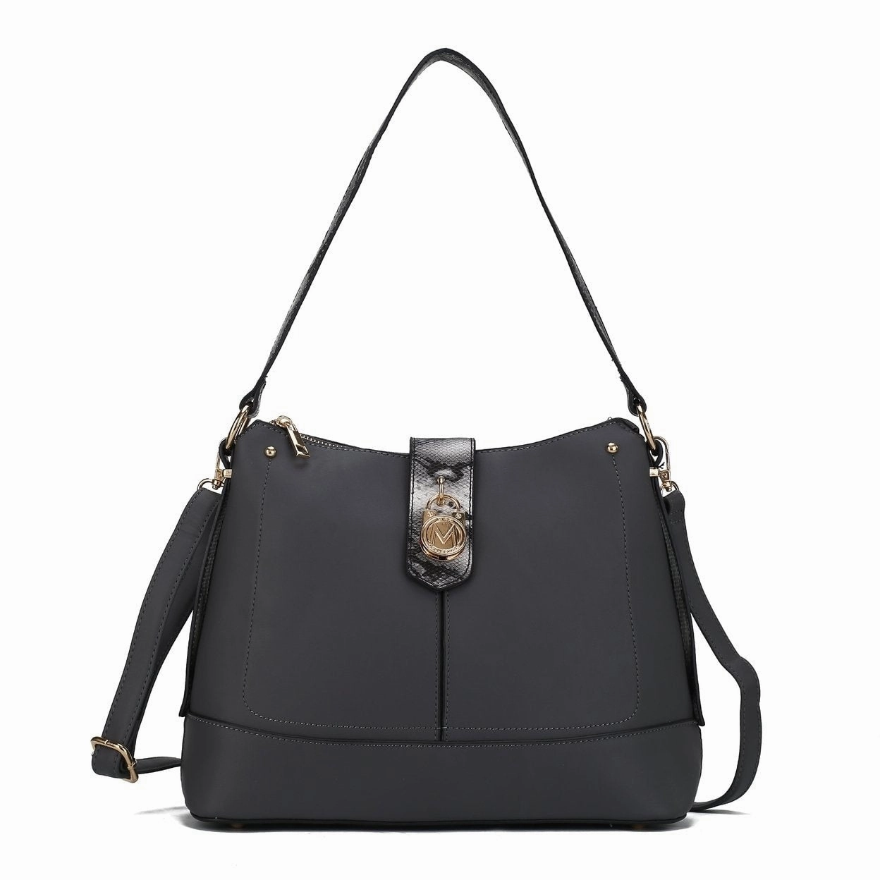 Mkfcollection Ezra Shoulder Bag Vegan Leather Designer Handbag