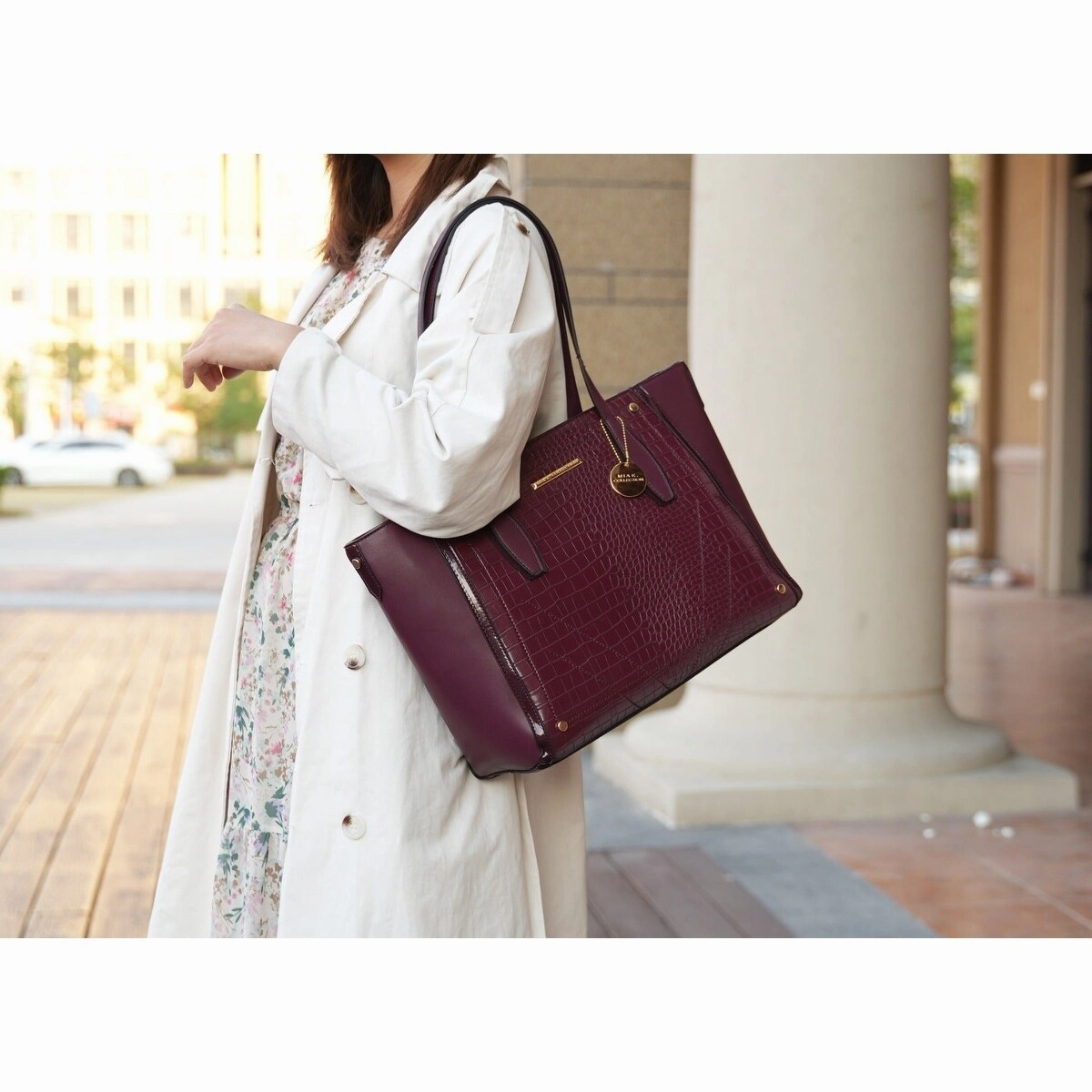 Mkfcollection Robin Tote Bag Vegan Leather Designer Handbag