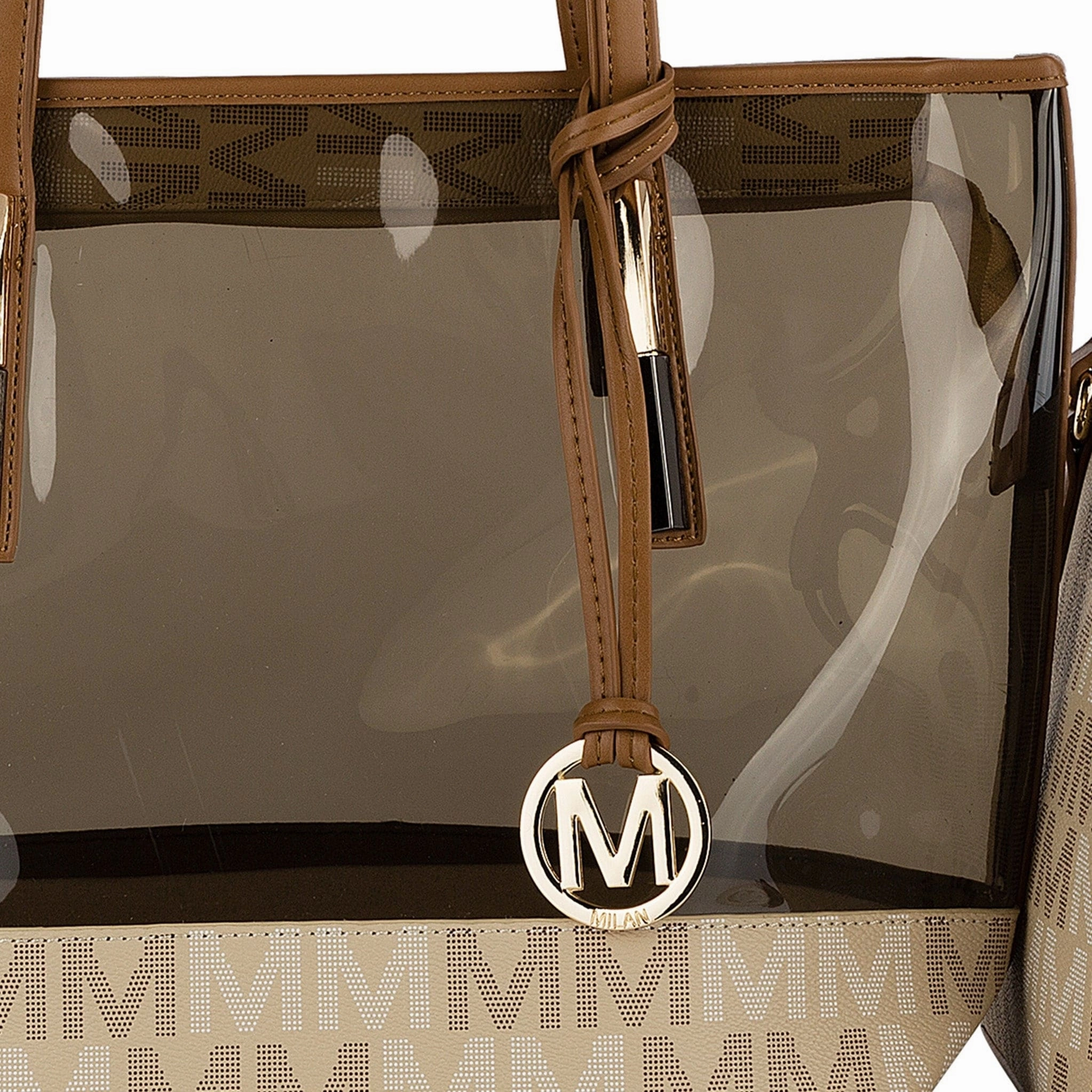 Mkfcollection Tayla Signature Tote Bag And Mini Tote Set Vegan Leather Designer