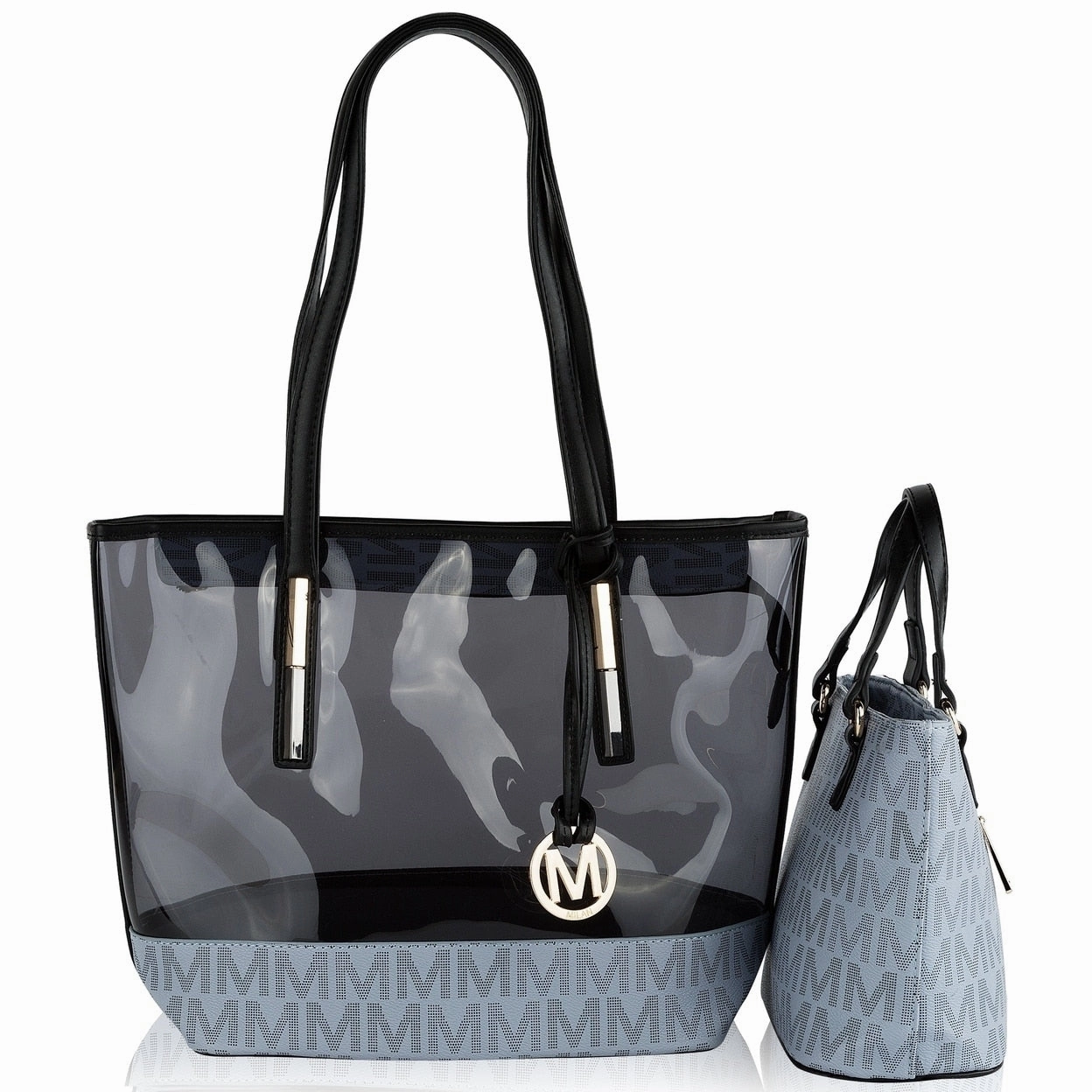 Mkfcollection Tayla Signature Tote Bag And Mini Tote Set Vegan Leather Designer