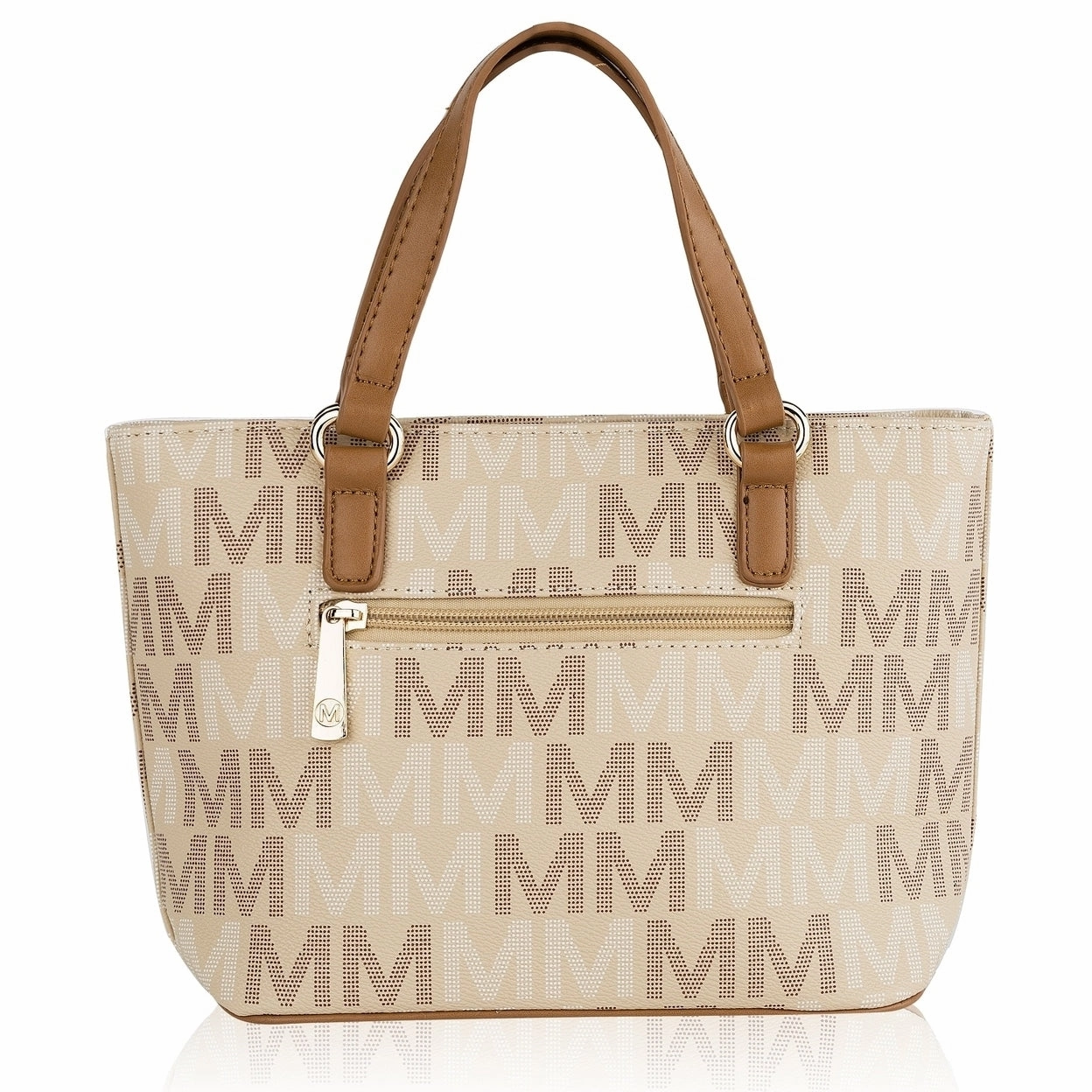 Mkfcollection Tayla Signature Tote Bag And Mini Tote Set Vegan Leather Designer